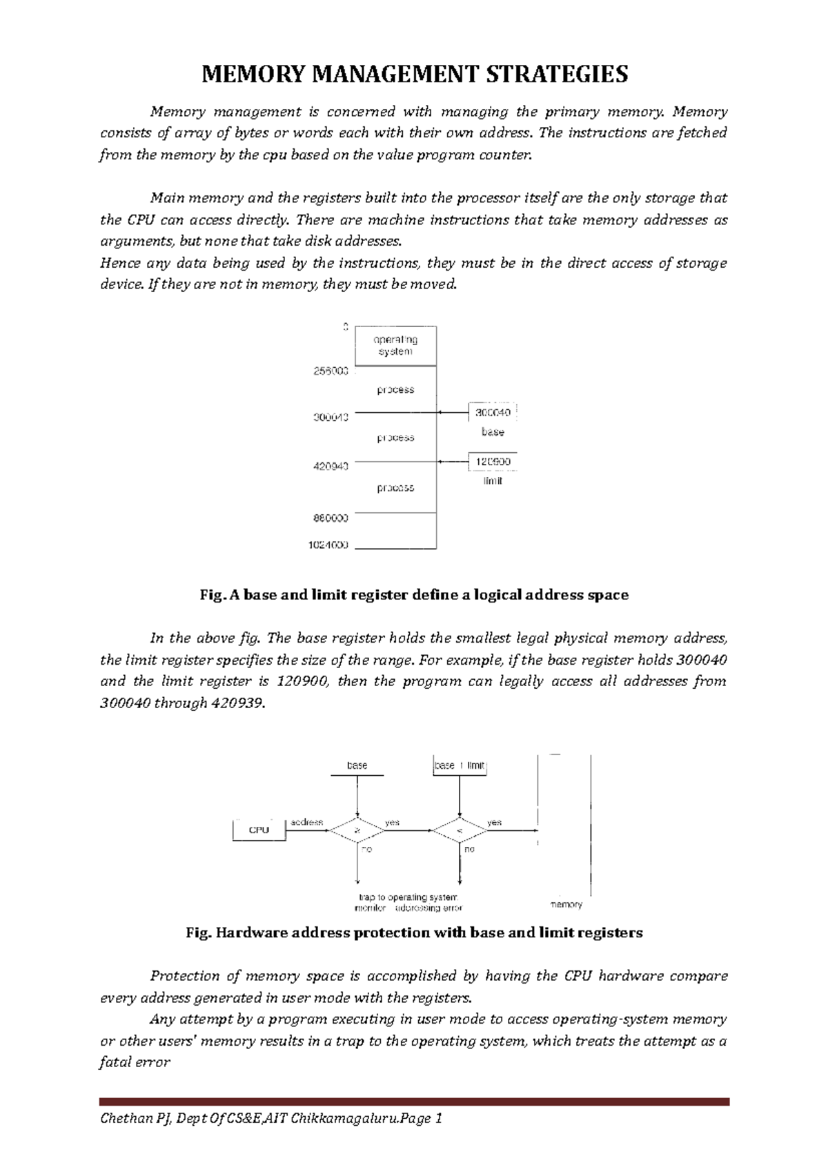 Memory Management Strategies - OS 5th Unit 1 Overview - Studocu
