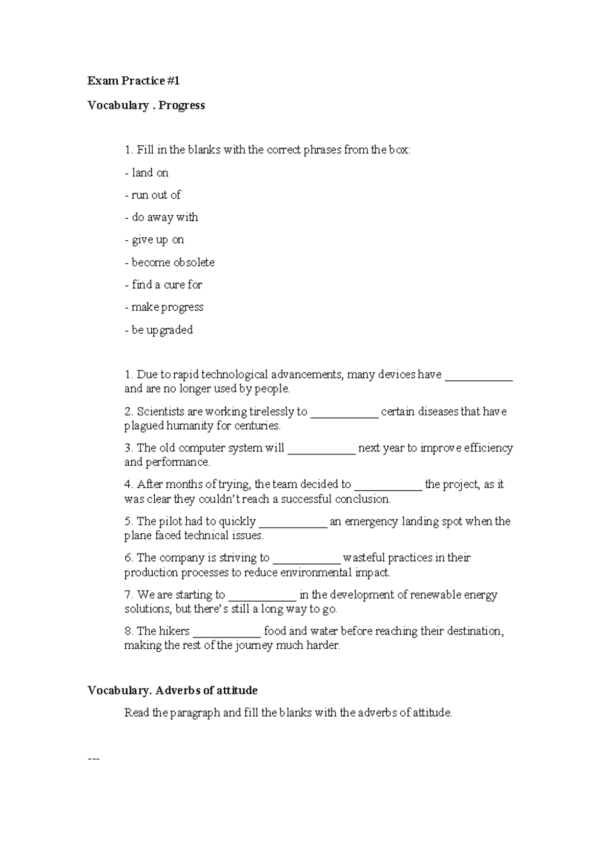 Practice 2III - ............................ - Exam Practice ...