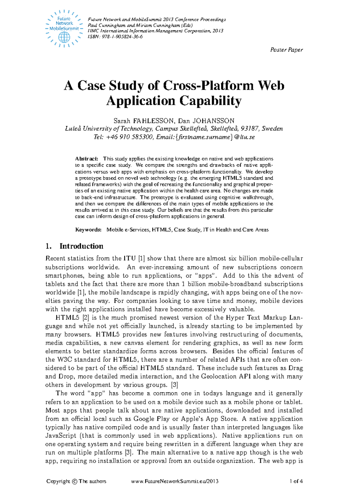 CASE Study on Cross-Platform Web Applications and Mobile Functionality ...