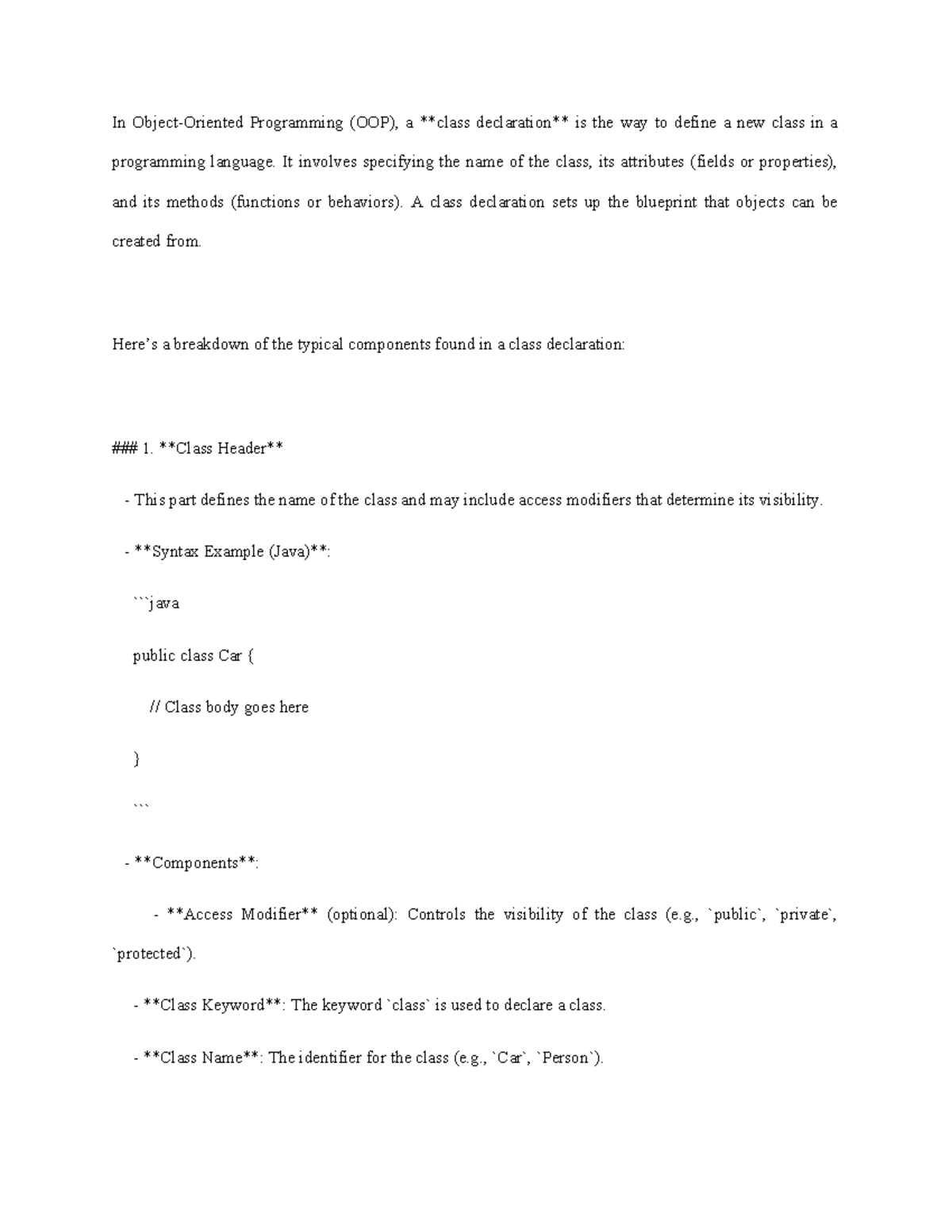 computing system - In Object-Oriented Programming (OOP), a class ...