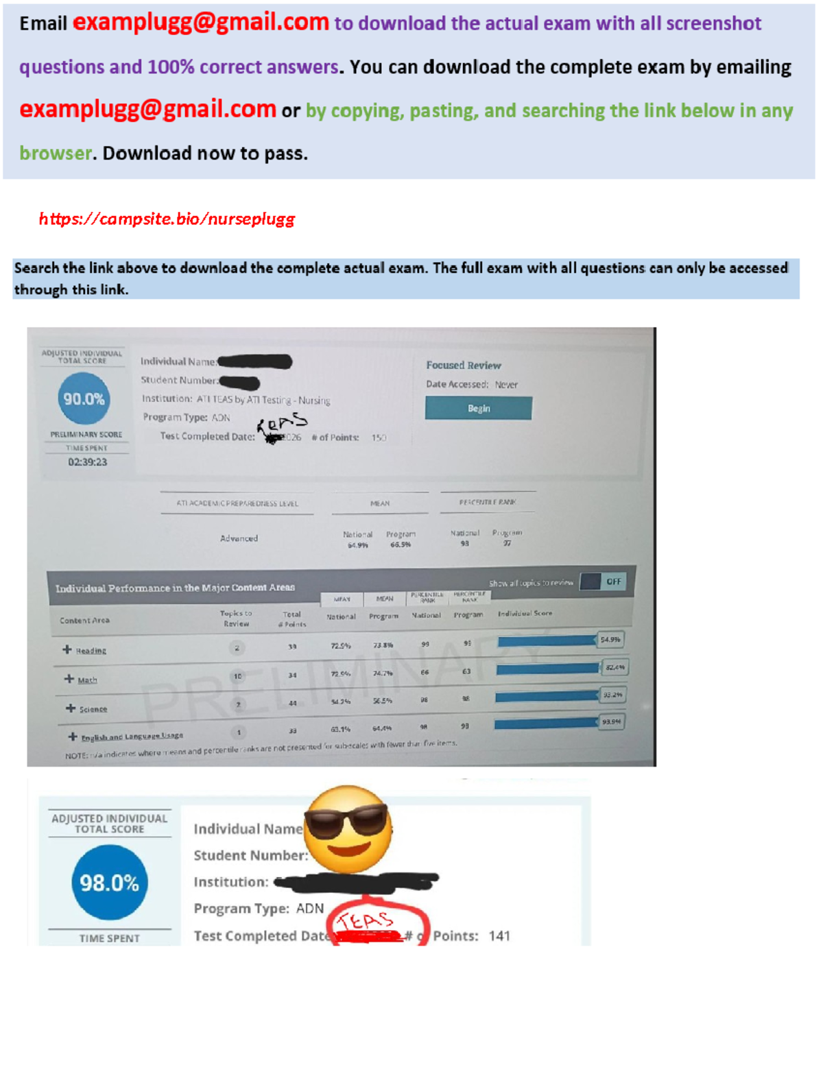 ACE ATI TEAS 7 Exam 2026: Comprehensive Q&A for All Subjects - Studocu ...