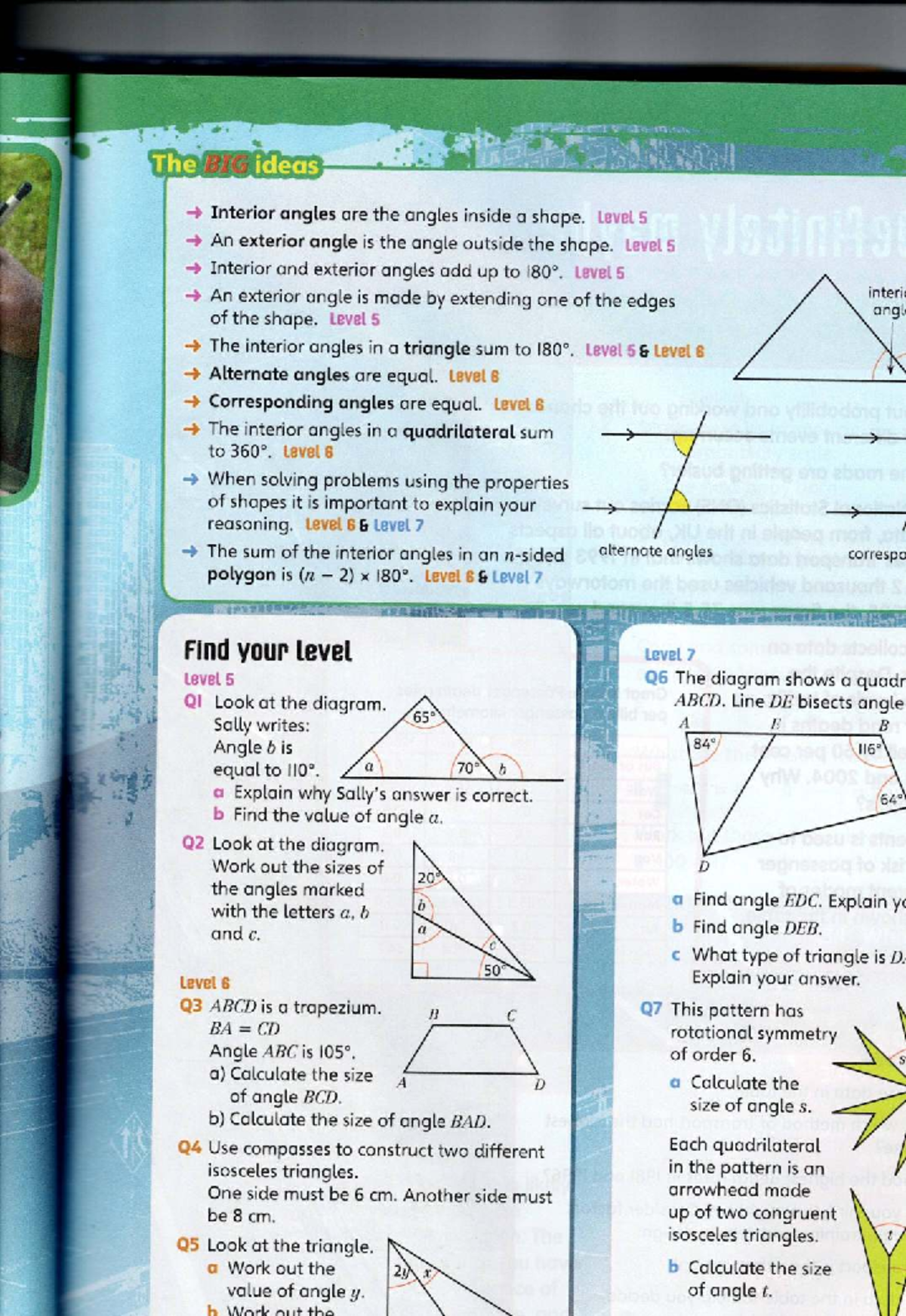 Math Find Your Level: Interior & Exterior Angles Practice - Studocu