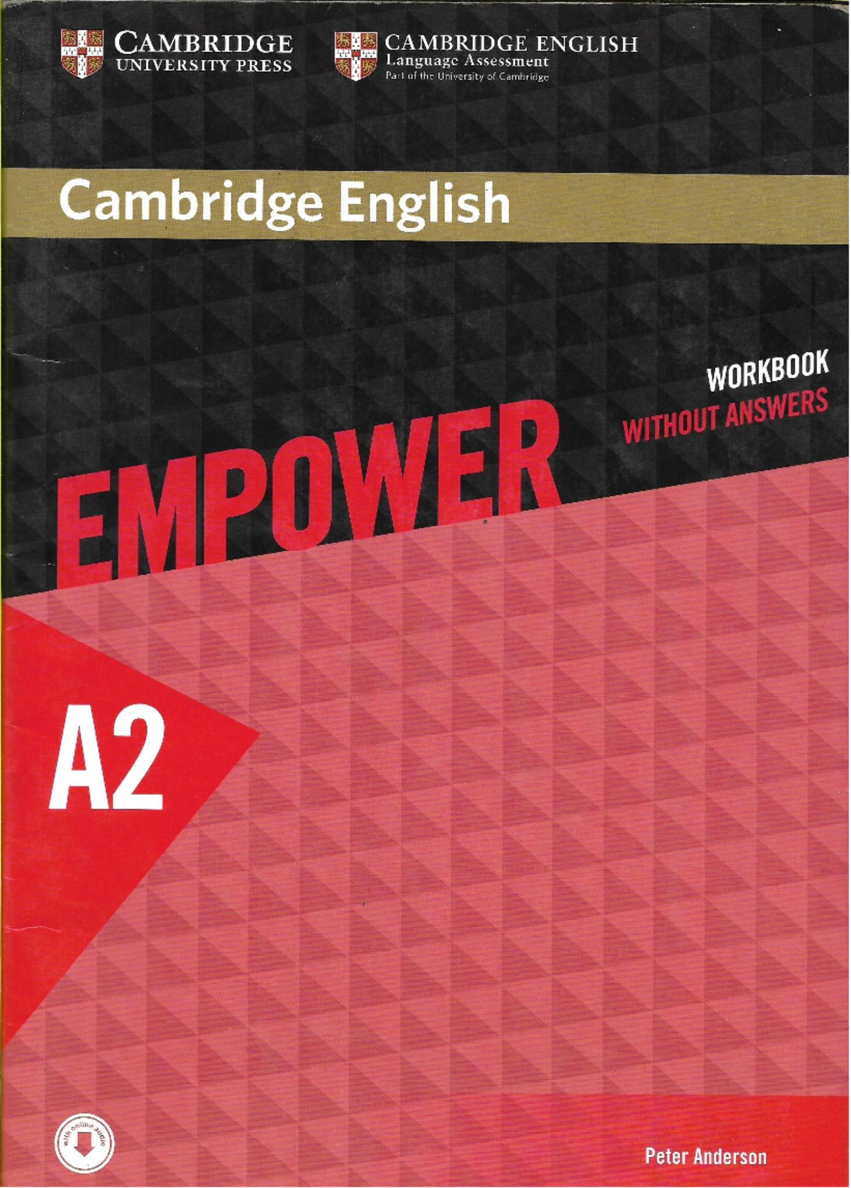 Peter Anderson - Cambridge English Empower A2 Workbook (No Answers ...