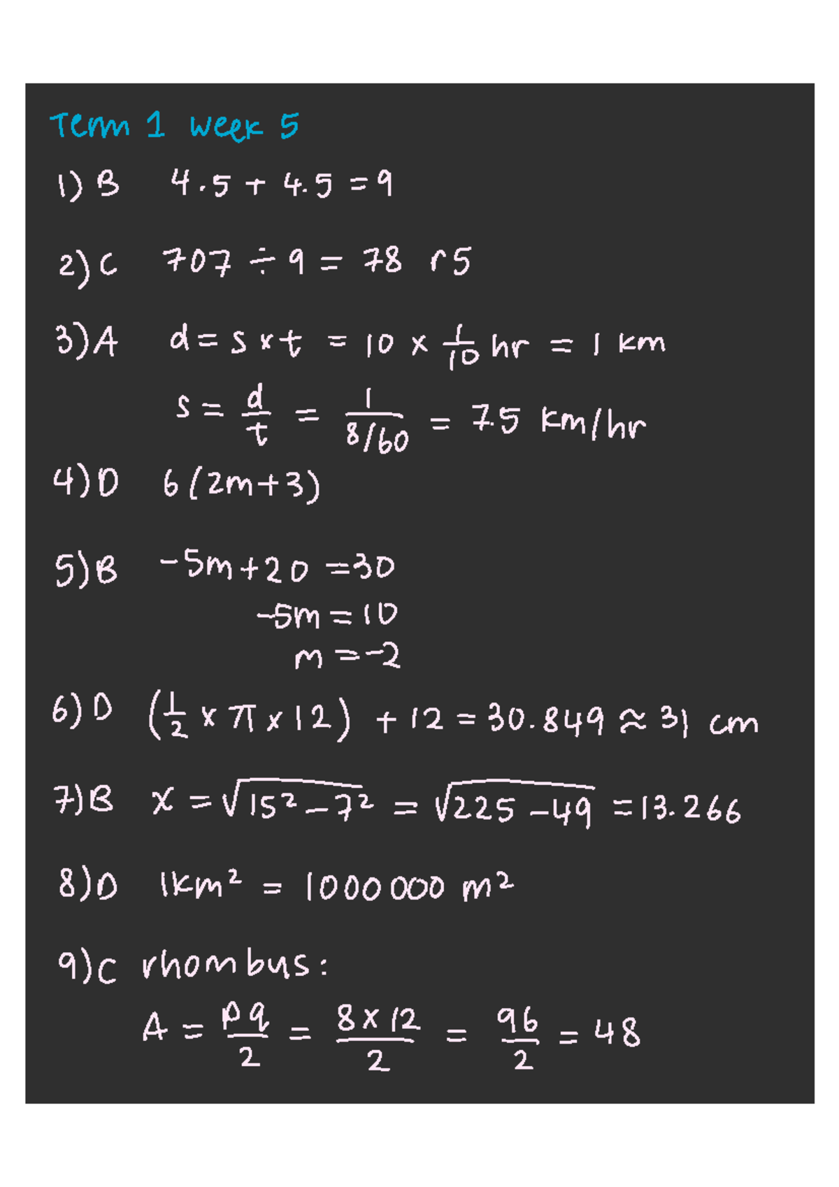 Yr 7 & 8 Maths Review: Term 1 Week 5 Notes - Studocu