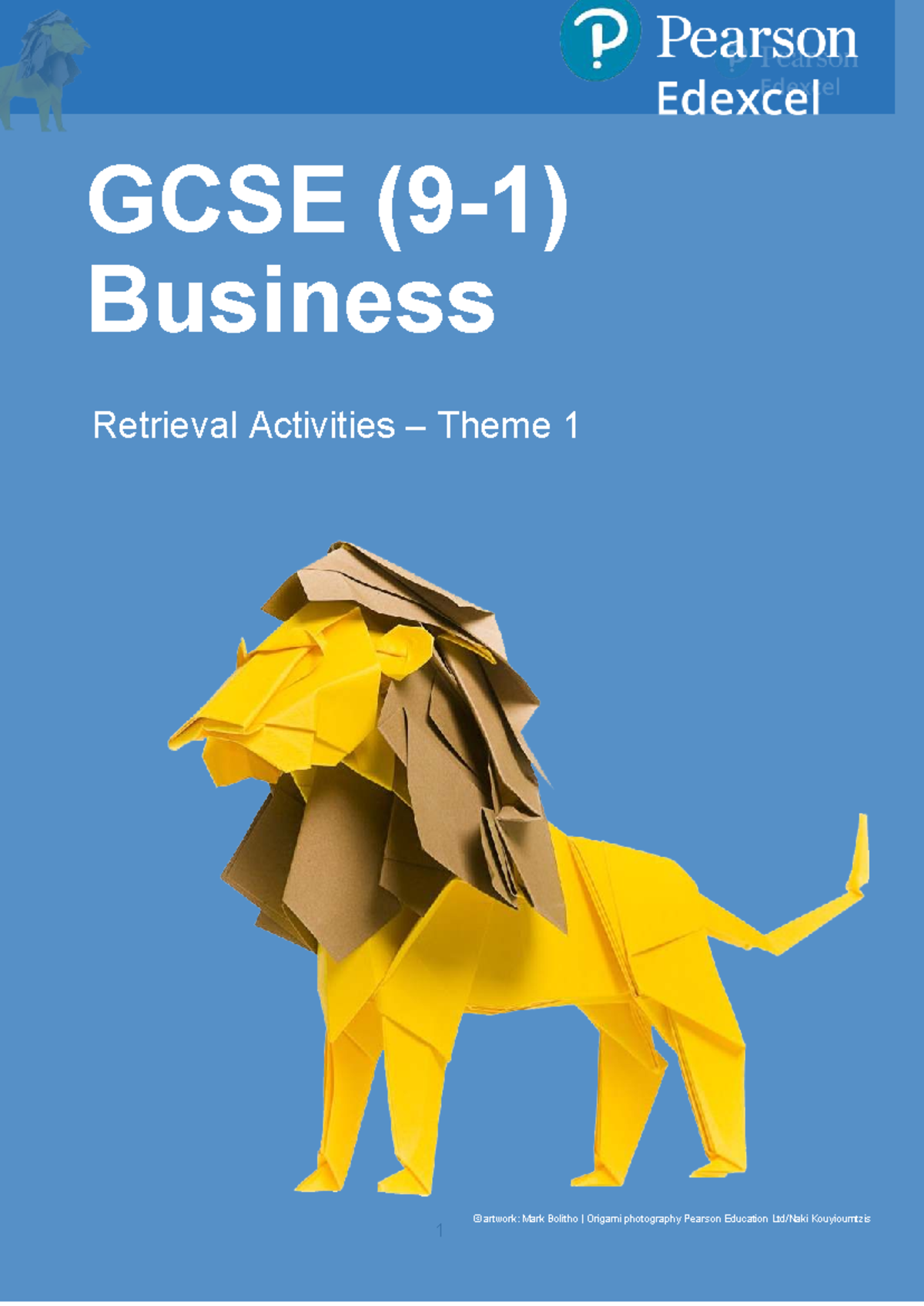 GCSE Business - Retrieval Quiz Activities for Theme 1 - Studocu