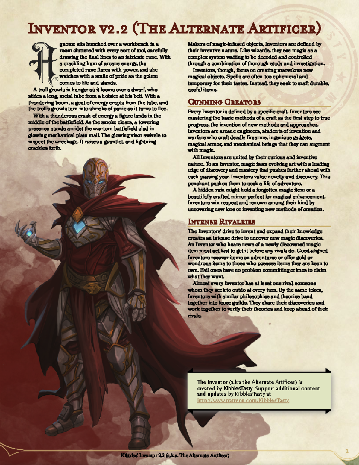 5e - Artificer: Inventor v2 (The Alternate Artificer) Guide by ...