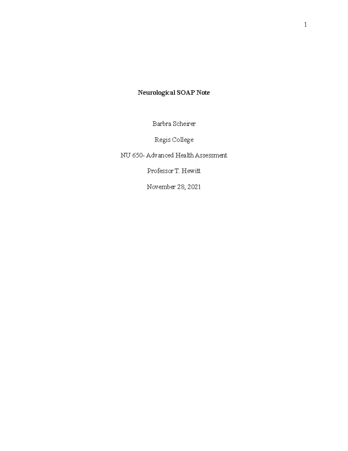 Focused SOAP Note Template for Clinical Assessment - Studocu