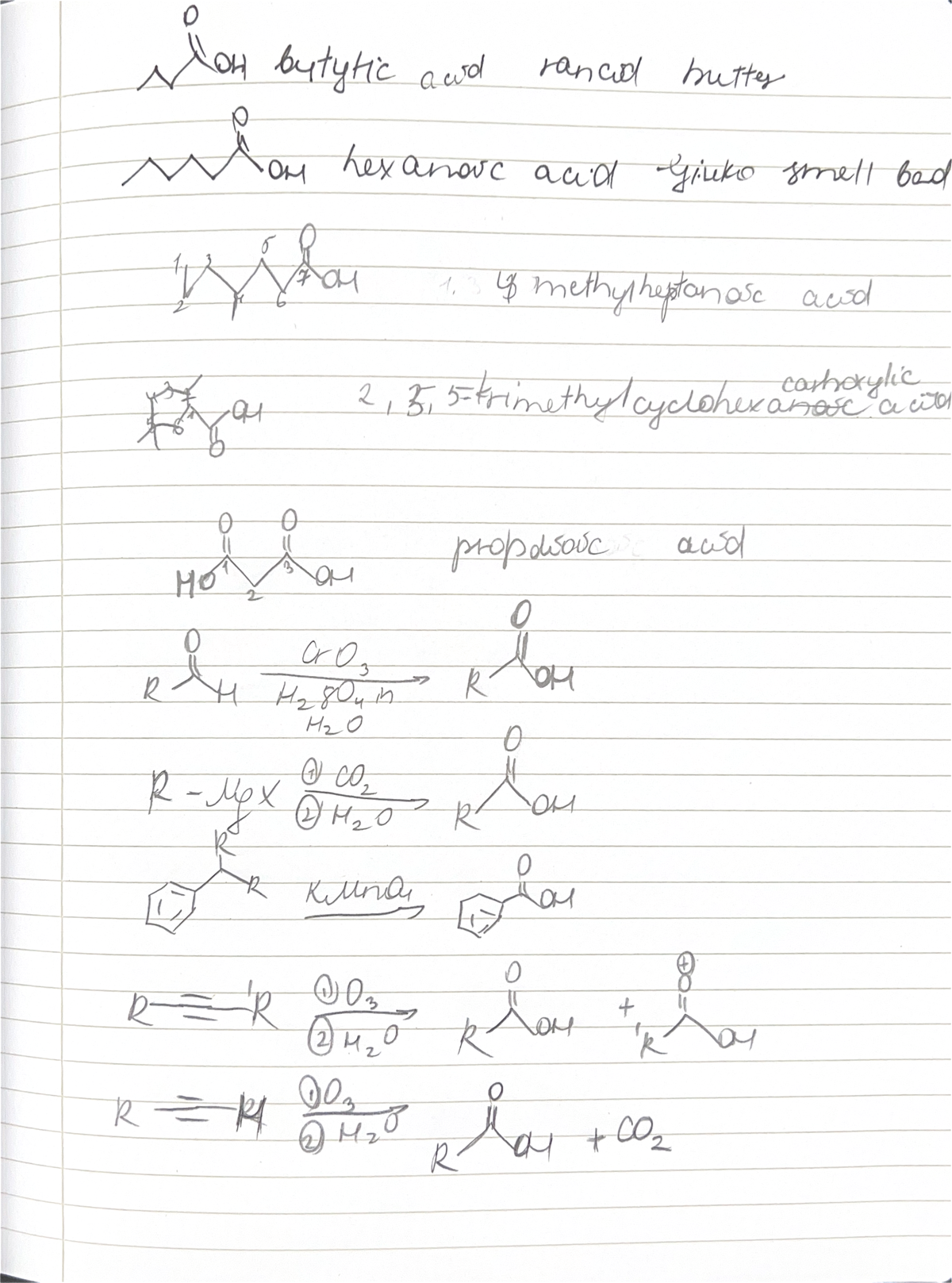 Carboxylic Acids - Key Concepts for Chem 101 Final Exam - Studocu