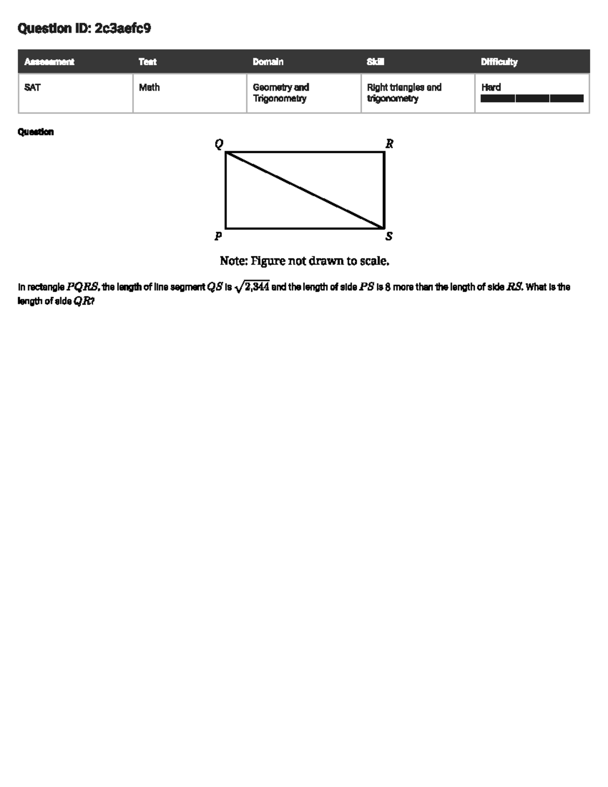 Geometry Hard SAT Practice Problems - Assessment Test - Studocu
