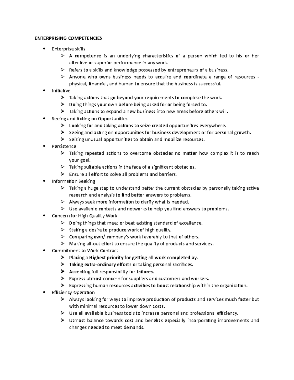 Entrepreneurial Behavior: Competencies & Skills for Success - Studocu