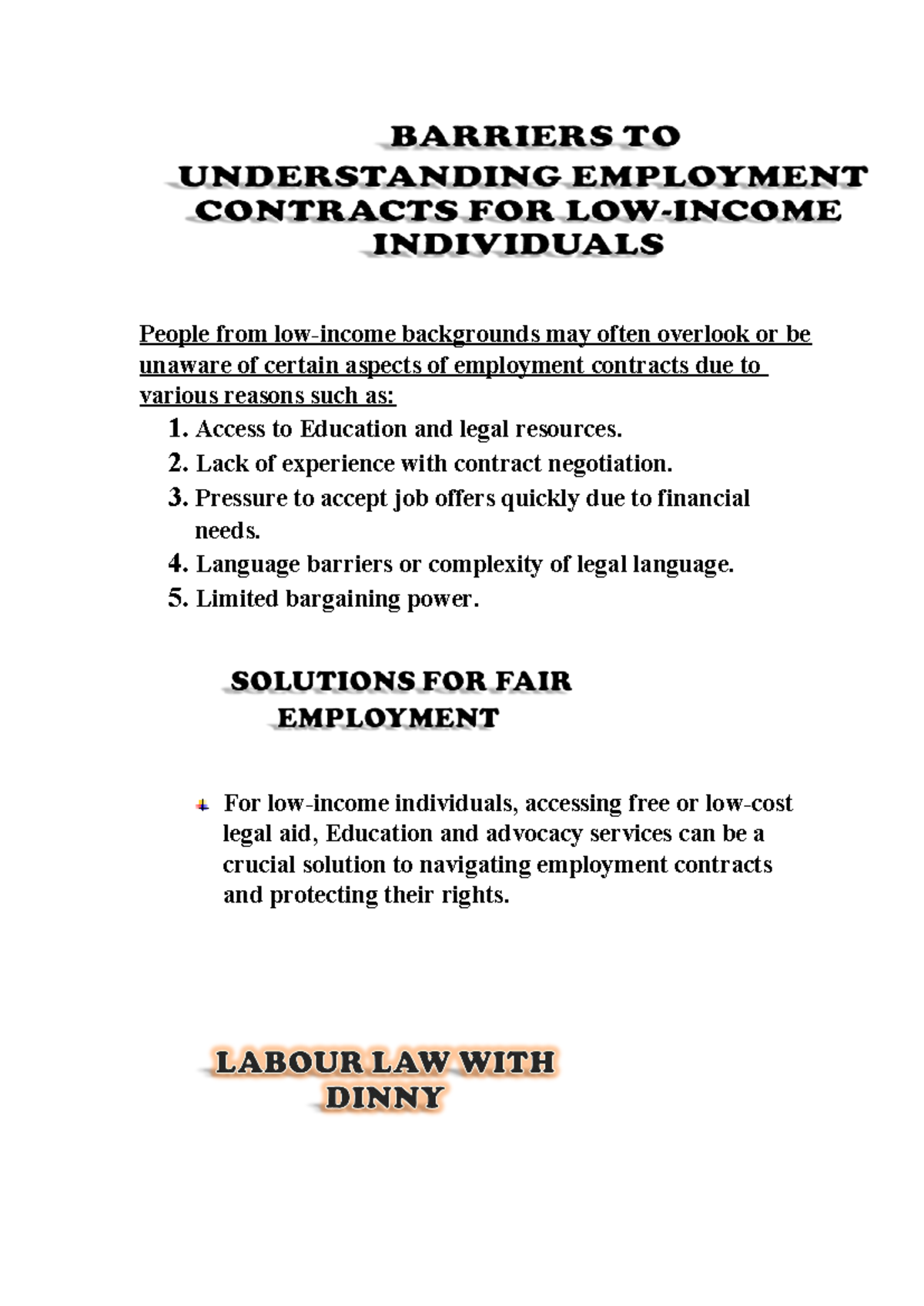 EPS3 Empowering LOW Income Workers - People from low-income backgrounds ...