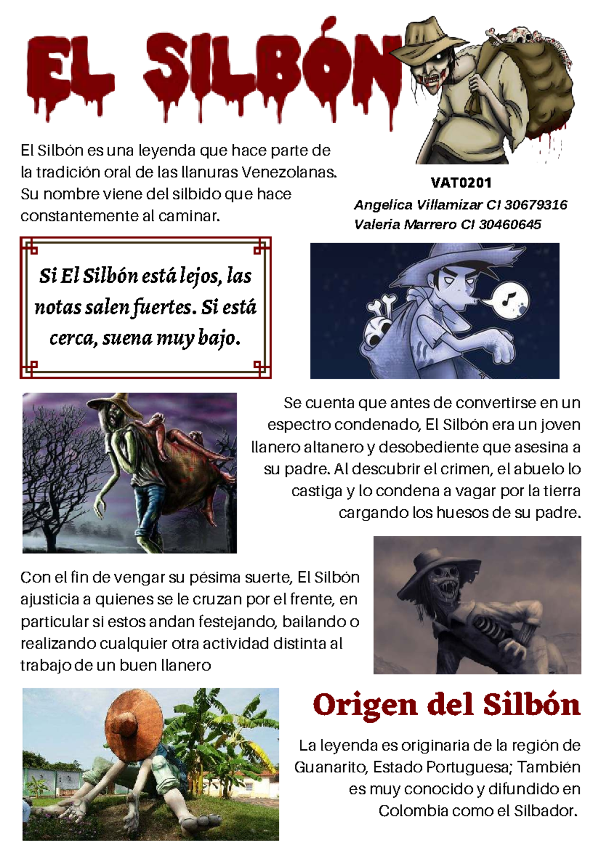 Leyenda de El Silbón: Tradición Oral Venezolana - VAT0201 - Studocu