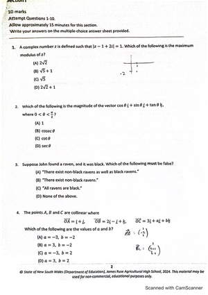 Zeta Extension 1 Math Paper 2023 - Mathematics Extension 1 General ...