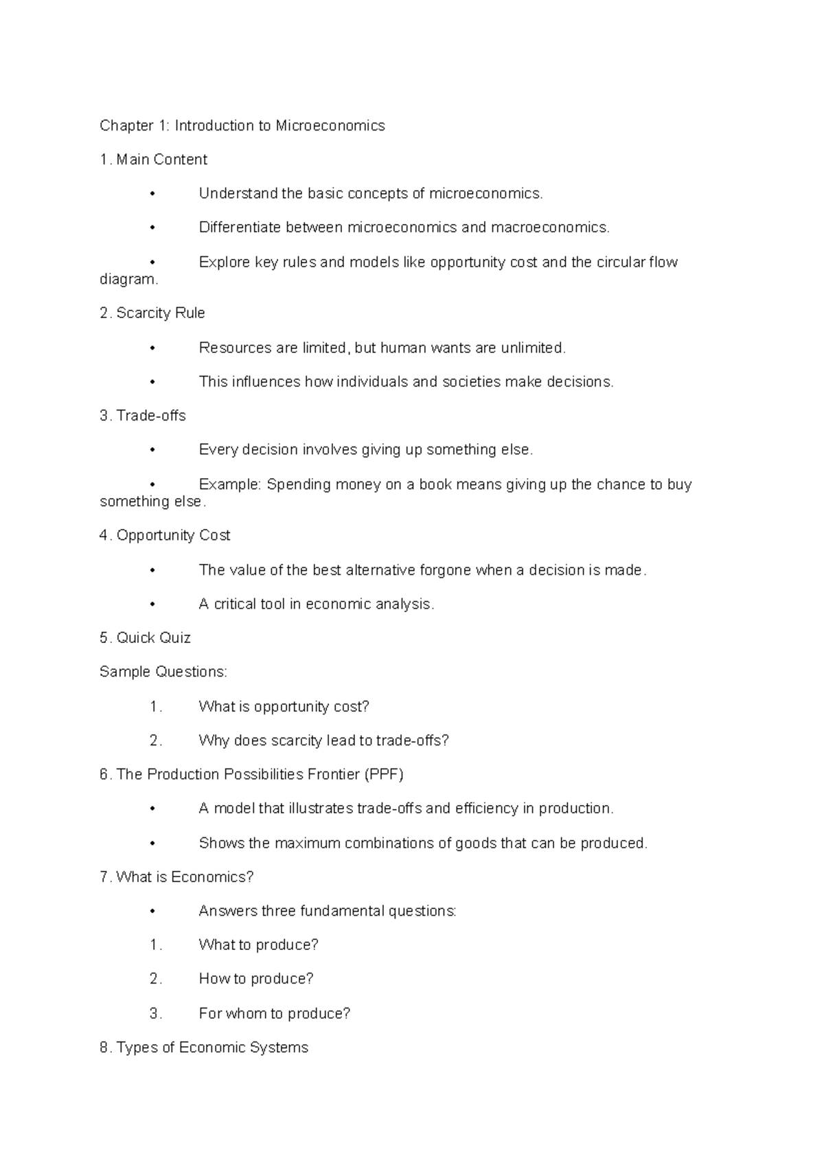 Microeconomics chuong 1 - Chapter 1: Introduction to Microeconomics 1 ...