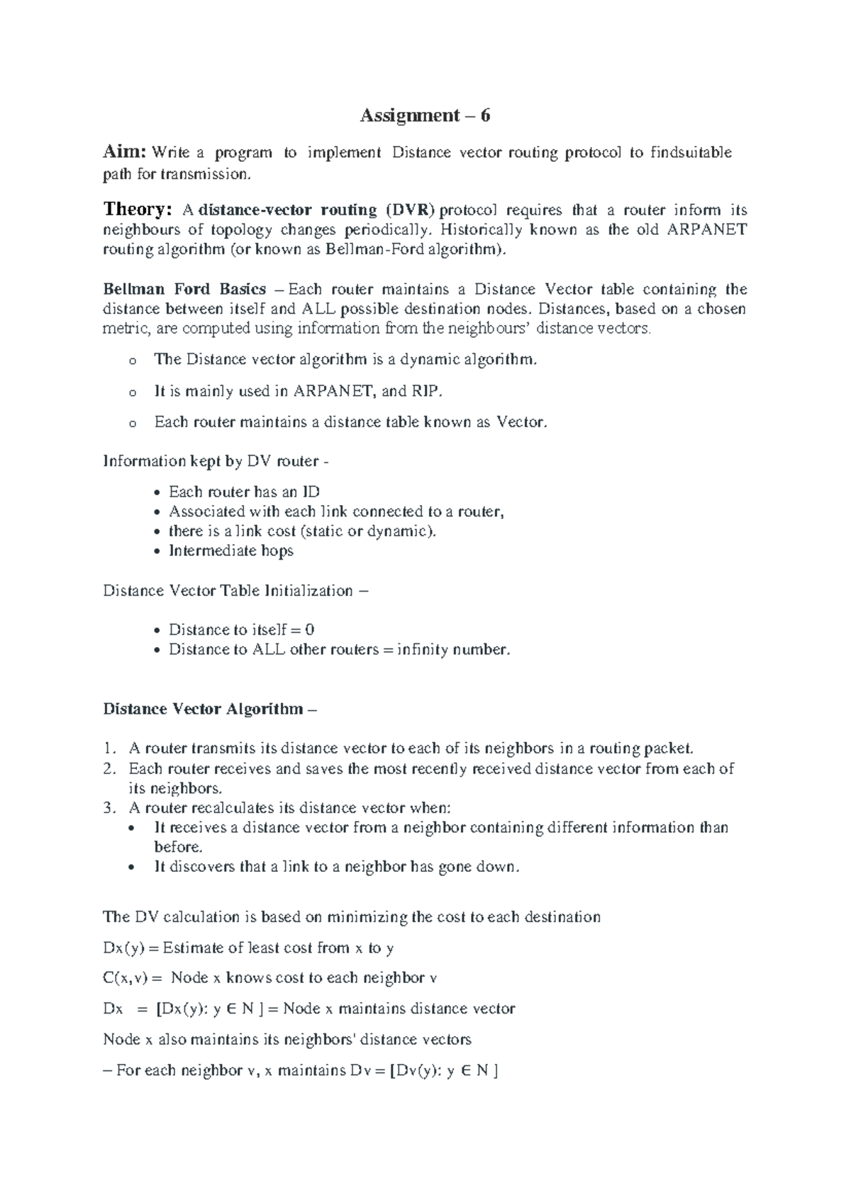 Assignment - 6 - This is 6th practical. - Assignment – 6 Aim: Write a ...