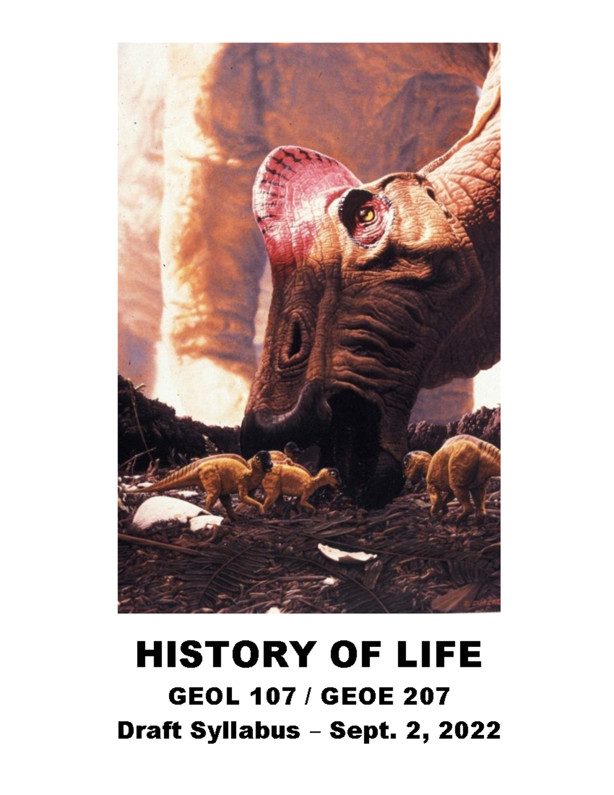 GEOL 107 / GEOE 207 - Quiz on History of Life Syllabus (FALL 2022 ...