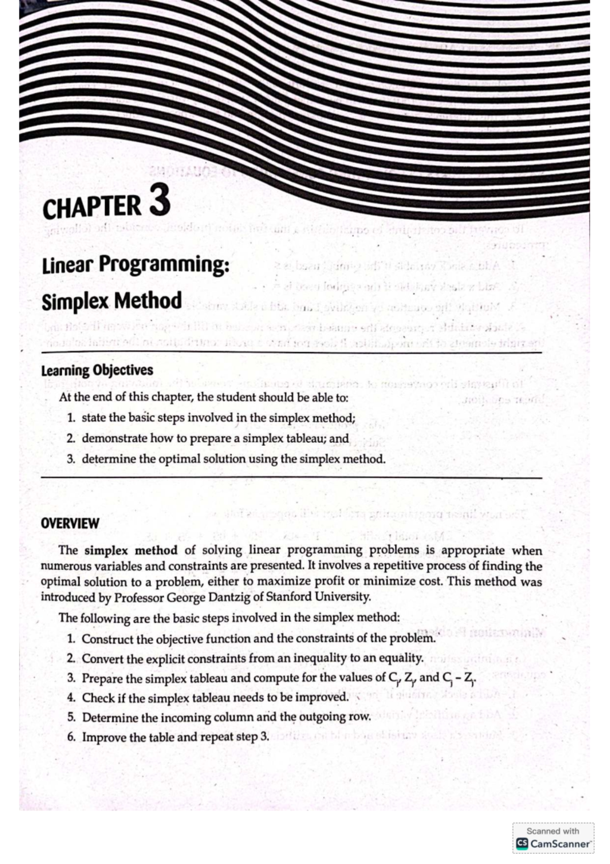 CH-3-4 Management Science: Linear Programming & Simplex Method - Studocu
