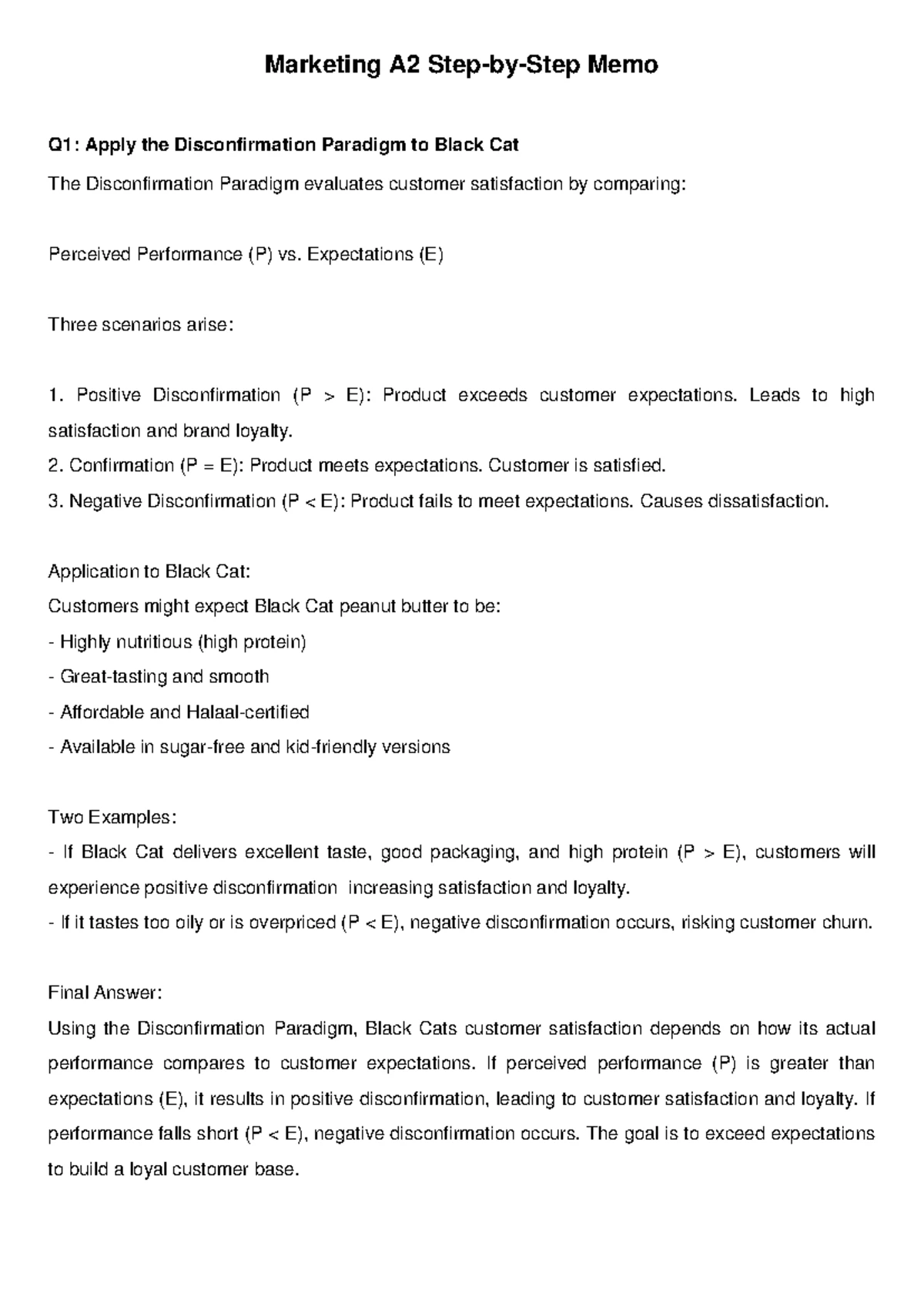 2023 A1S1 MEMO Final Exam Solutions - Cost Management Analysis - Studocu