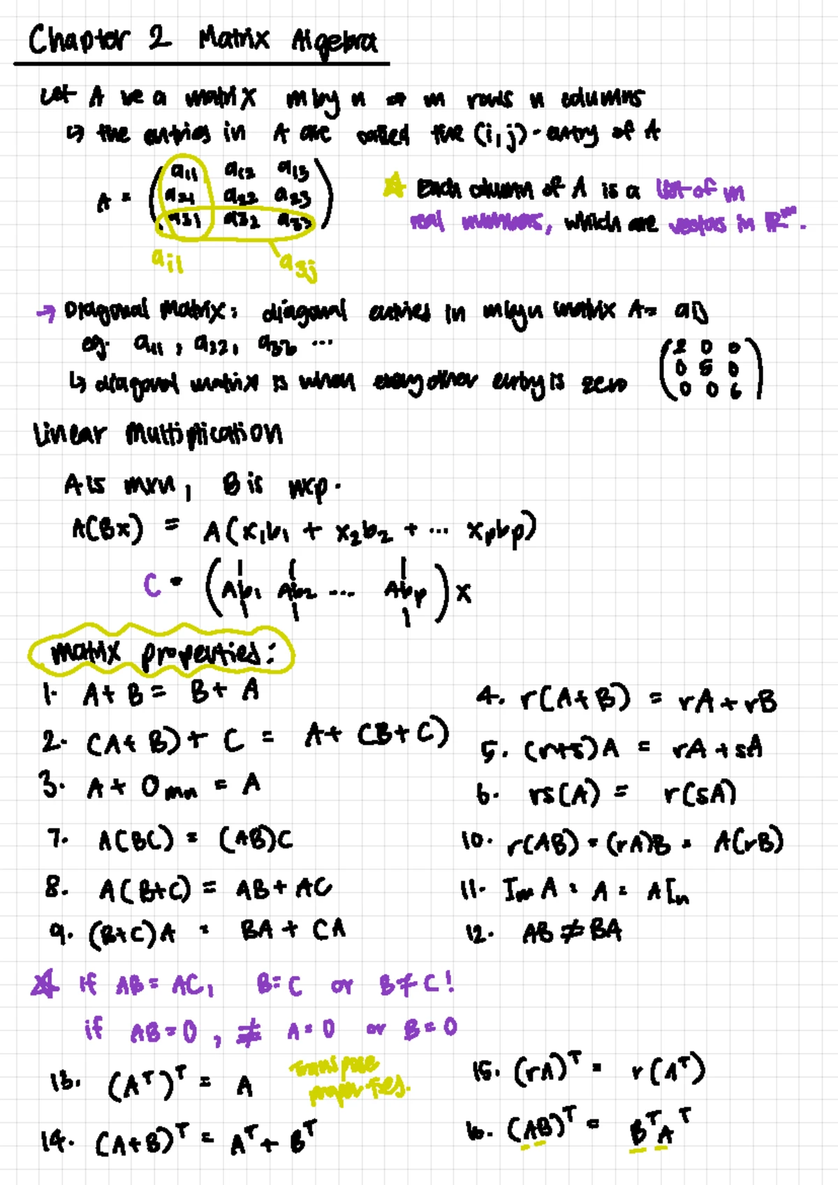 MA1522: Linear Algebra Diagonalization Tutorial Notes - Studocu