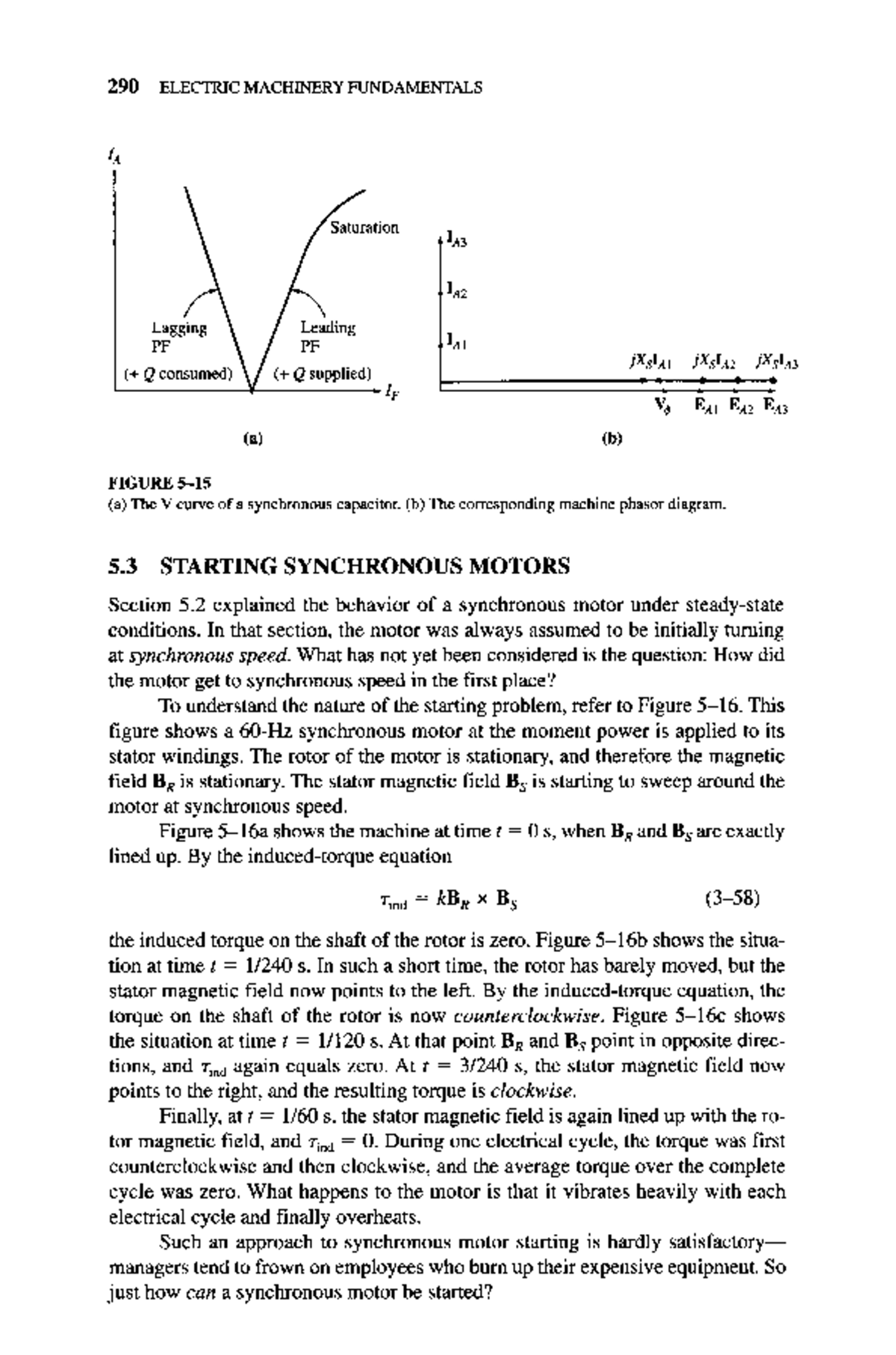 290 ELECTRIC MACHINERY FUNDAMENTALS: Starting Synchronous Motors - Studocu