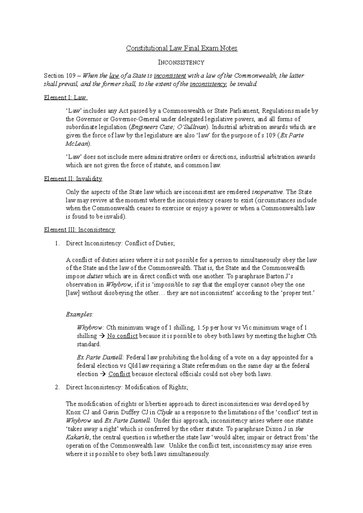 Constitutional Law - Notes on Corporations Law - Topic 2 ...