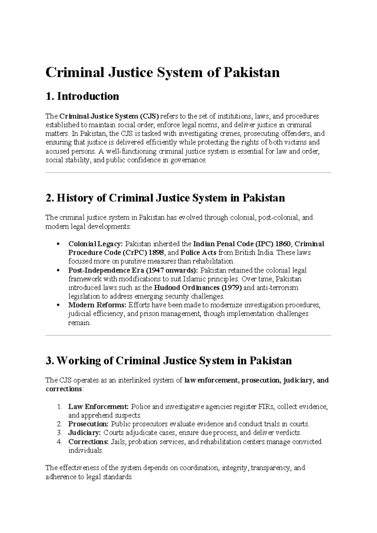 Criminology CJS: Comprehensive Notes on Pakistan's Criminal Justice ...