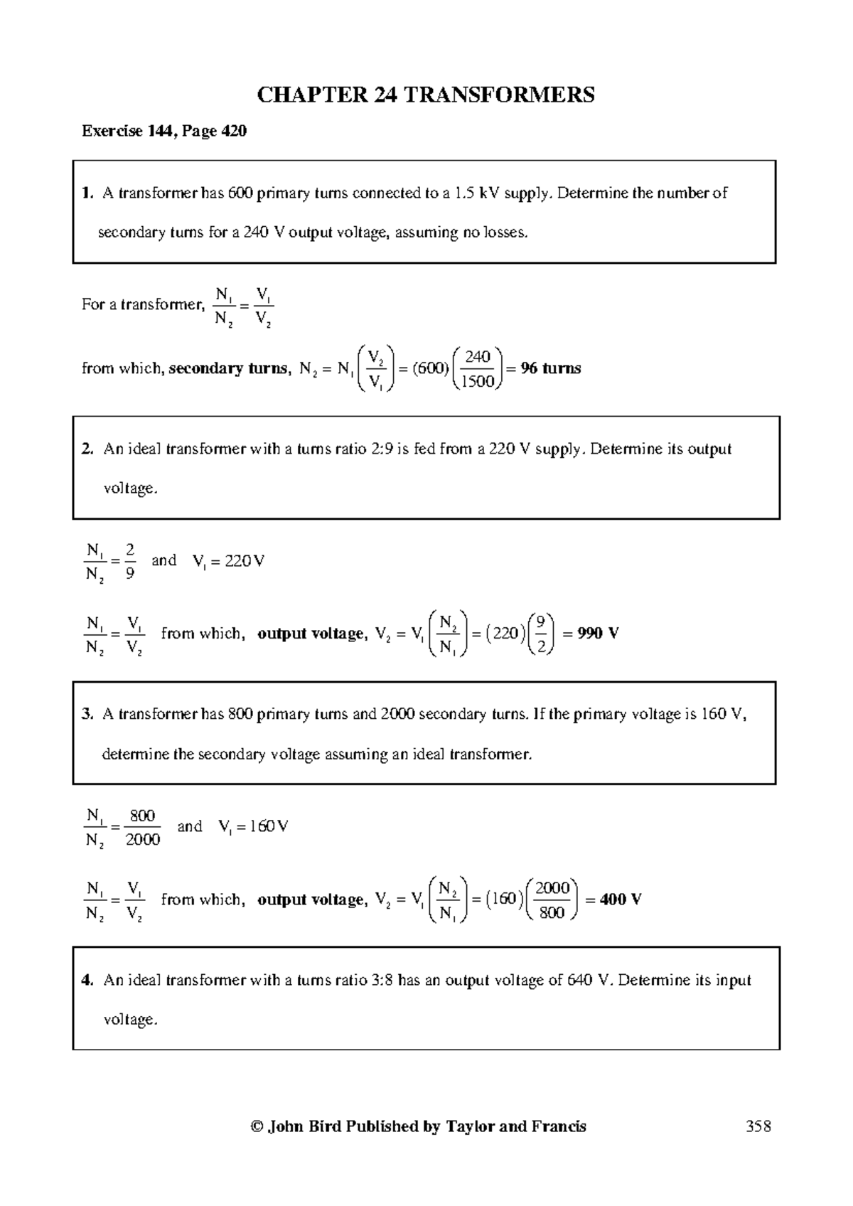 Eandepandt 6th ed chap 24 sols to exerc 2016 - CHAPTER 24 TRANSFORMERS ...