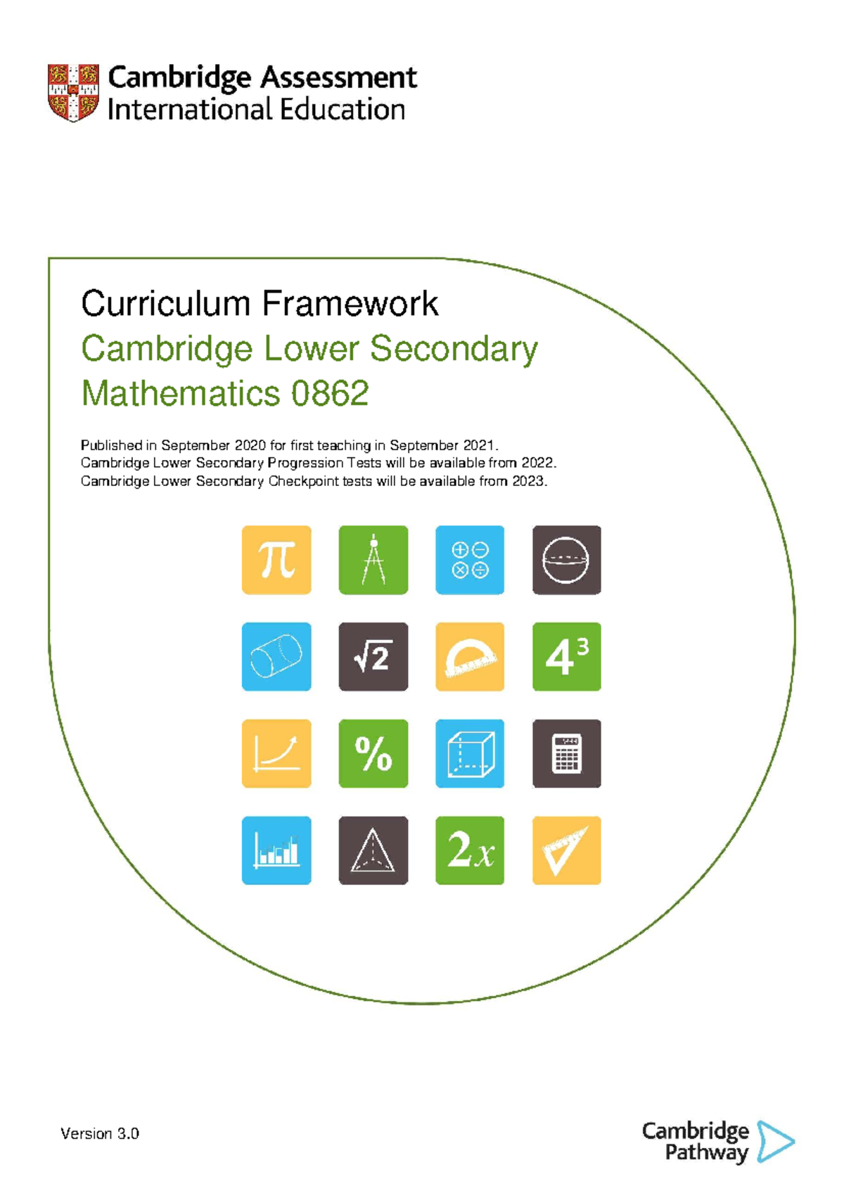 0862 Lower Secondary Mathematics Curriculum Framework 2020 tcm143 ...