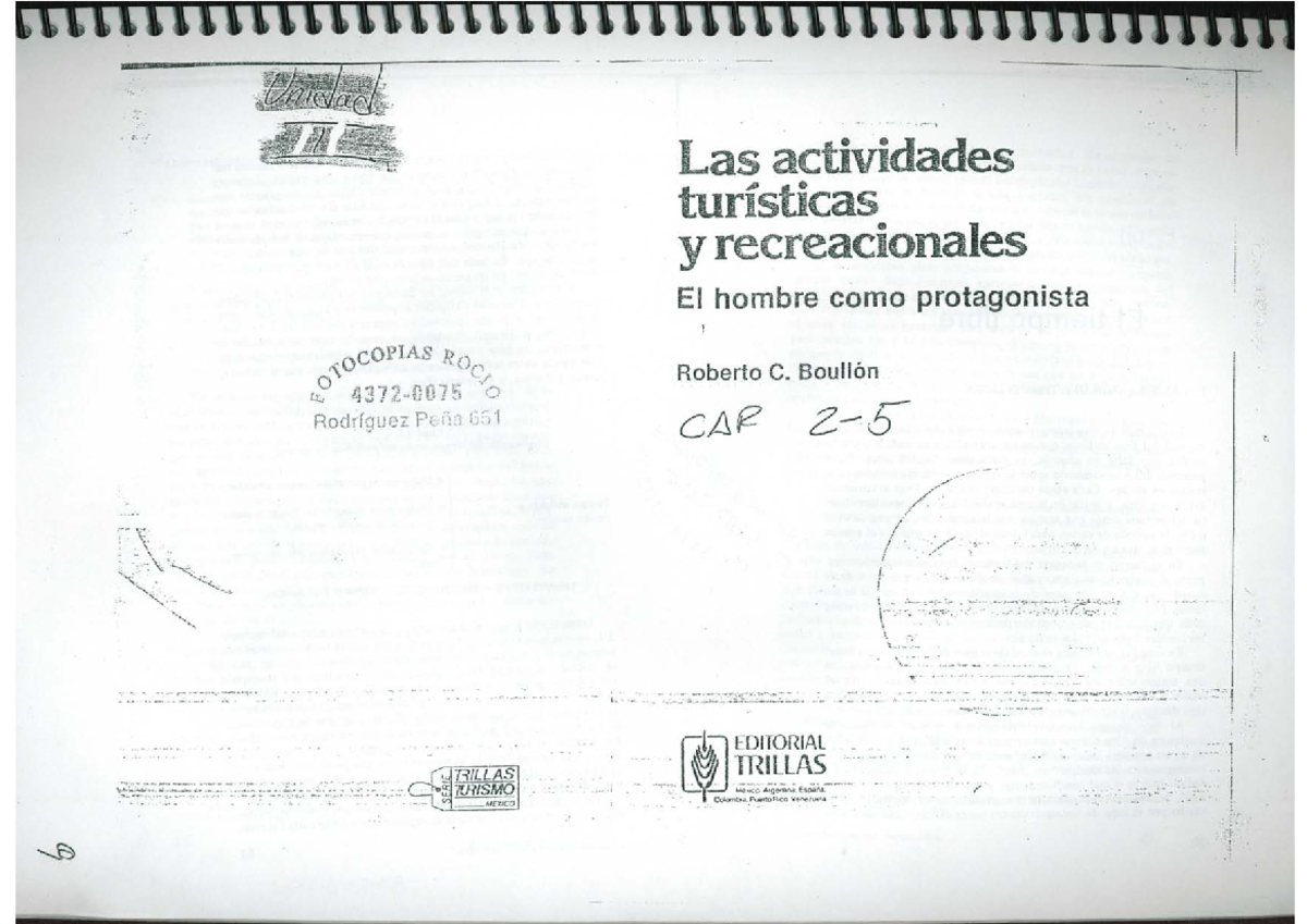 Boullon Las actividades turisticas y recreacionales - Unidact Las