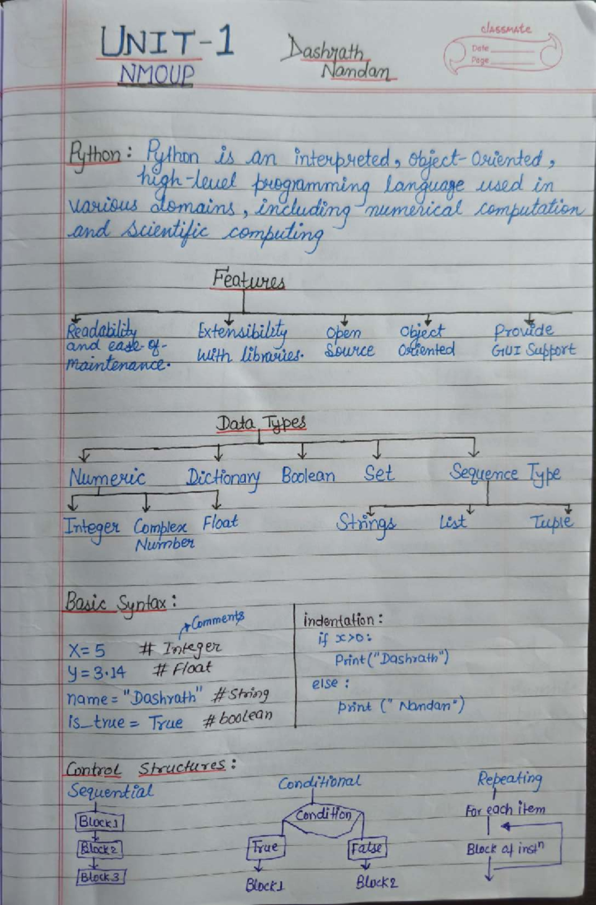 NMOUP Python Programming: Comprehensive Notes and Techniques - Studocu