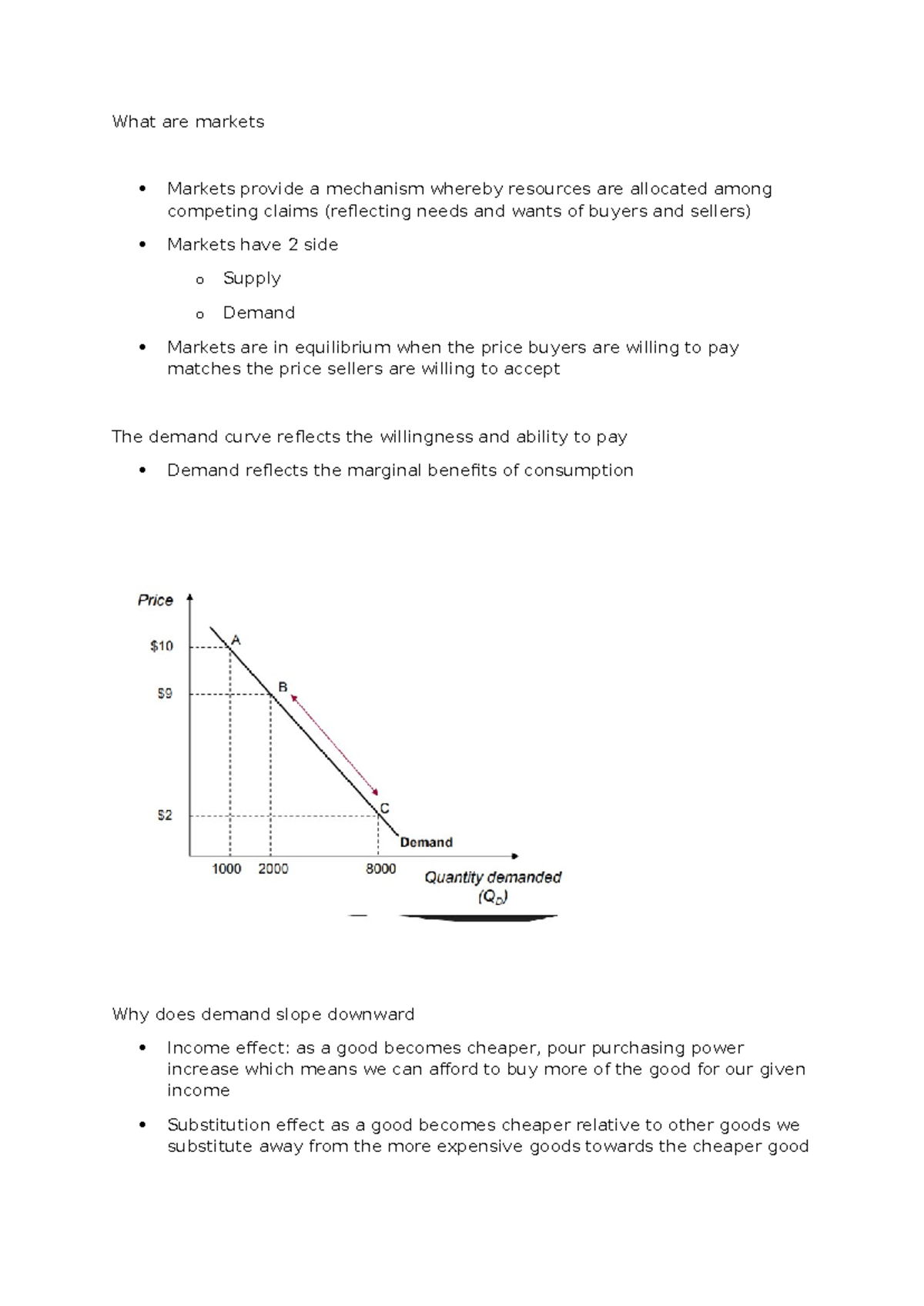 Micro Econ Lecture 2: Understanding Market Dynamics and Demand - Studocu