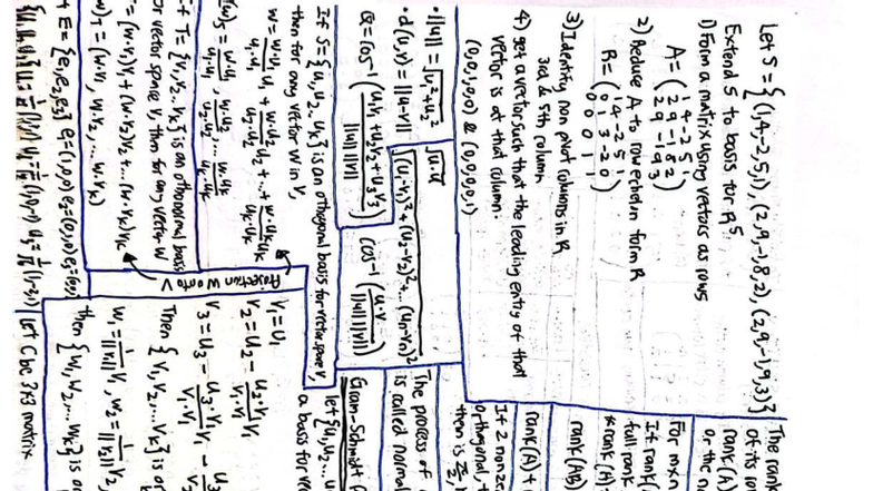 CS 101: Matrix Rank, Nullspace, and Orthogonality Notes - Studocu
