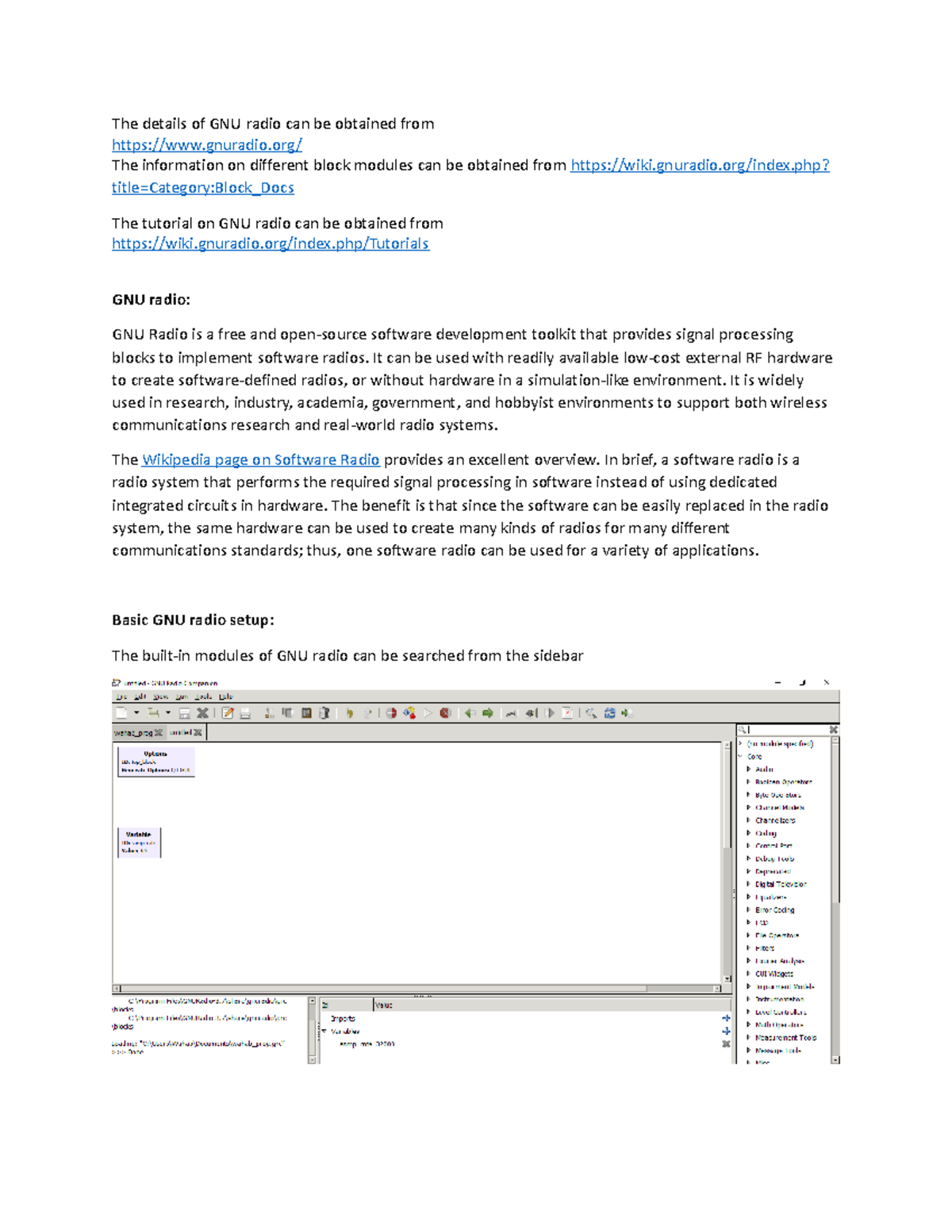 GNU Radio Overview: Signal Processing and Setup Guide - Studocu