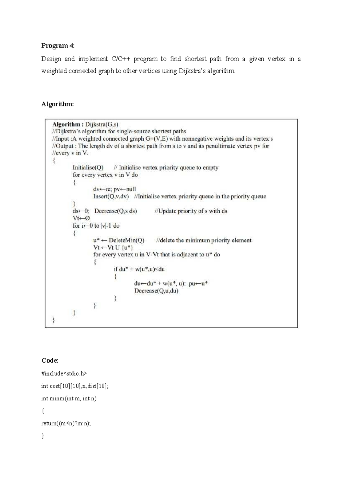 ADA Lab program 4 - Program 4: Design and implement C/C++ program to ...