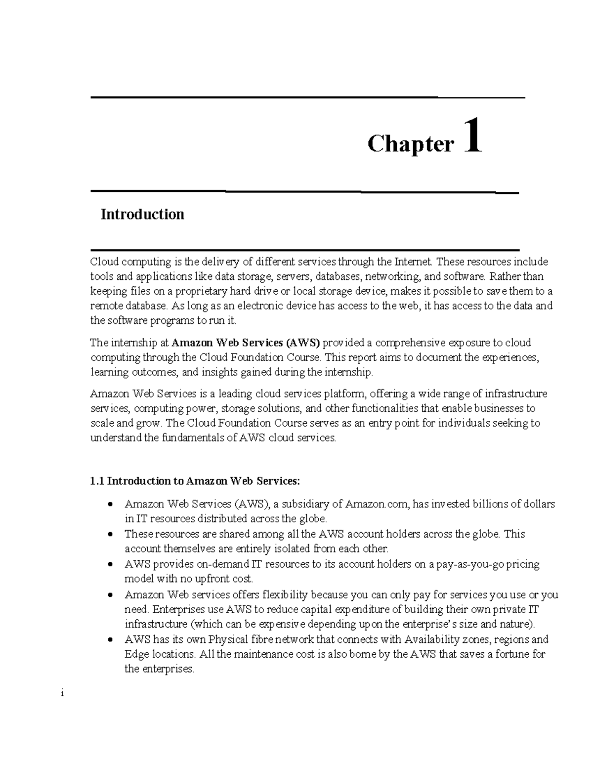 AWS Cloud Computing Internship Summary - Key Insights & Experiences ...