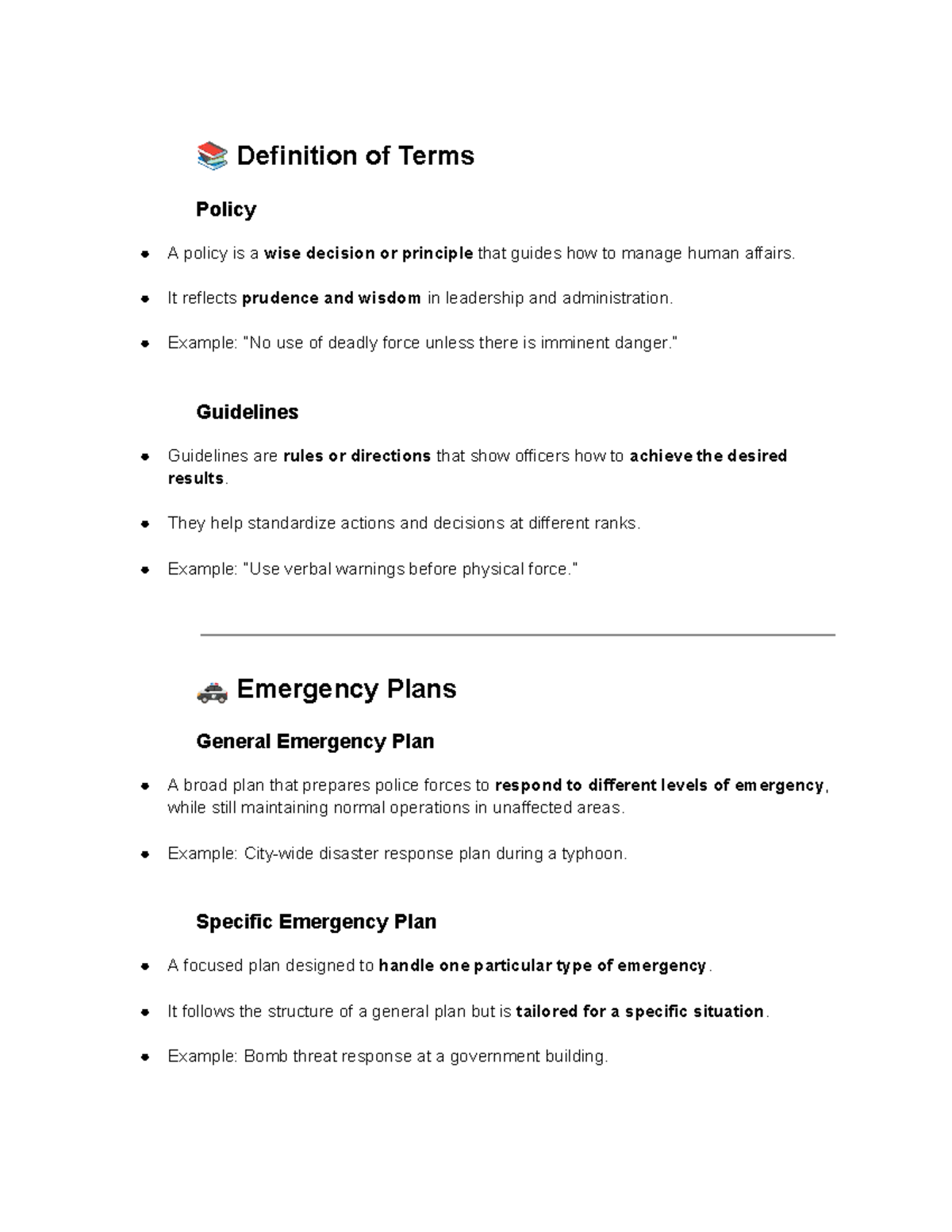 Planning 2 - AFCA: Key Terms and Guidelines for Effective Policy - Studocu