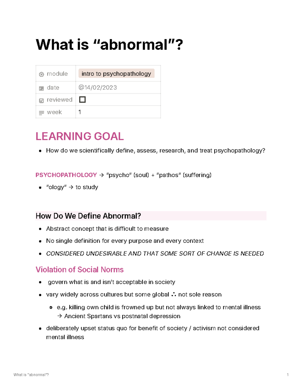What is abnormal - What is “abnormalˮ? module intro to psychopathology ...