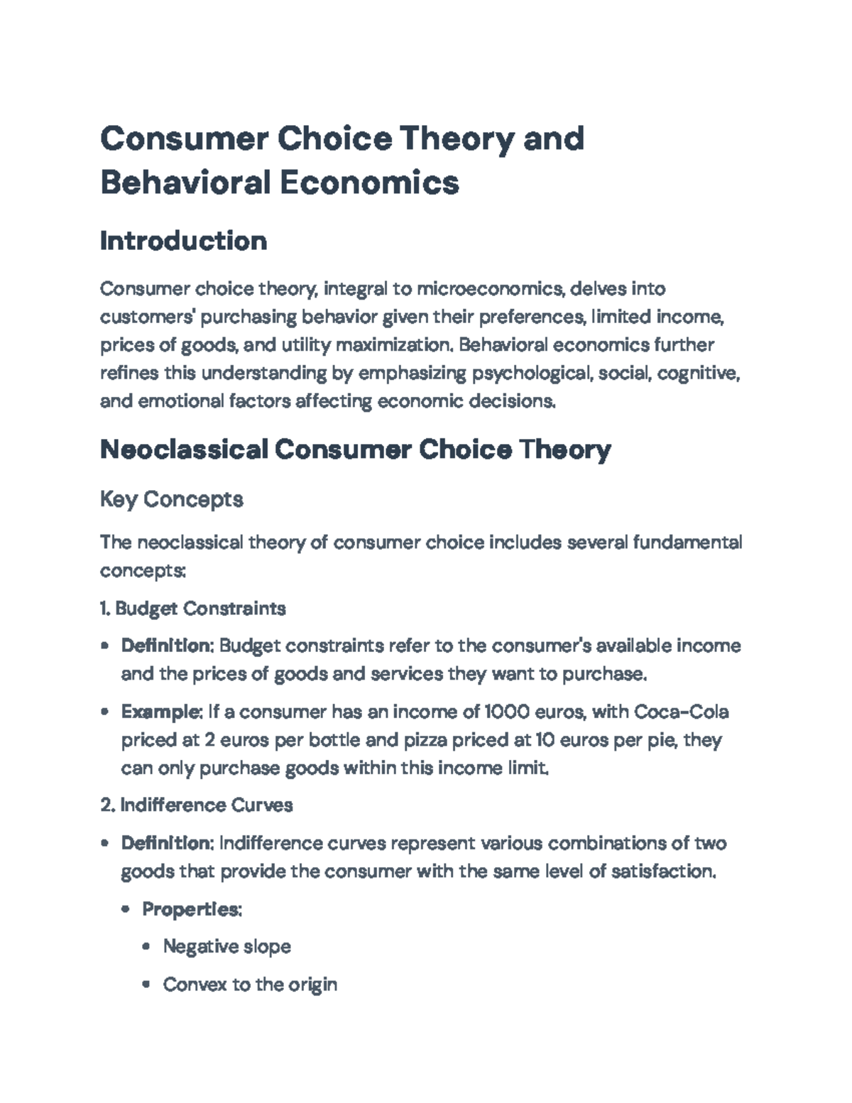 Consumer Choice Theory & Behavioral Economics: Insights and ...