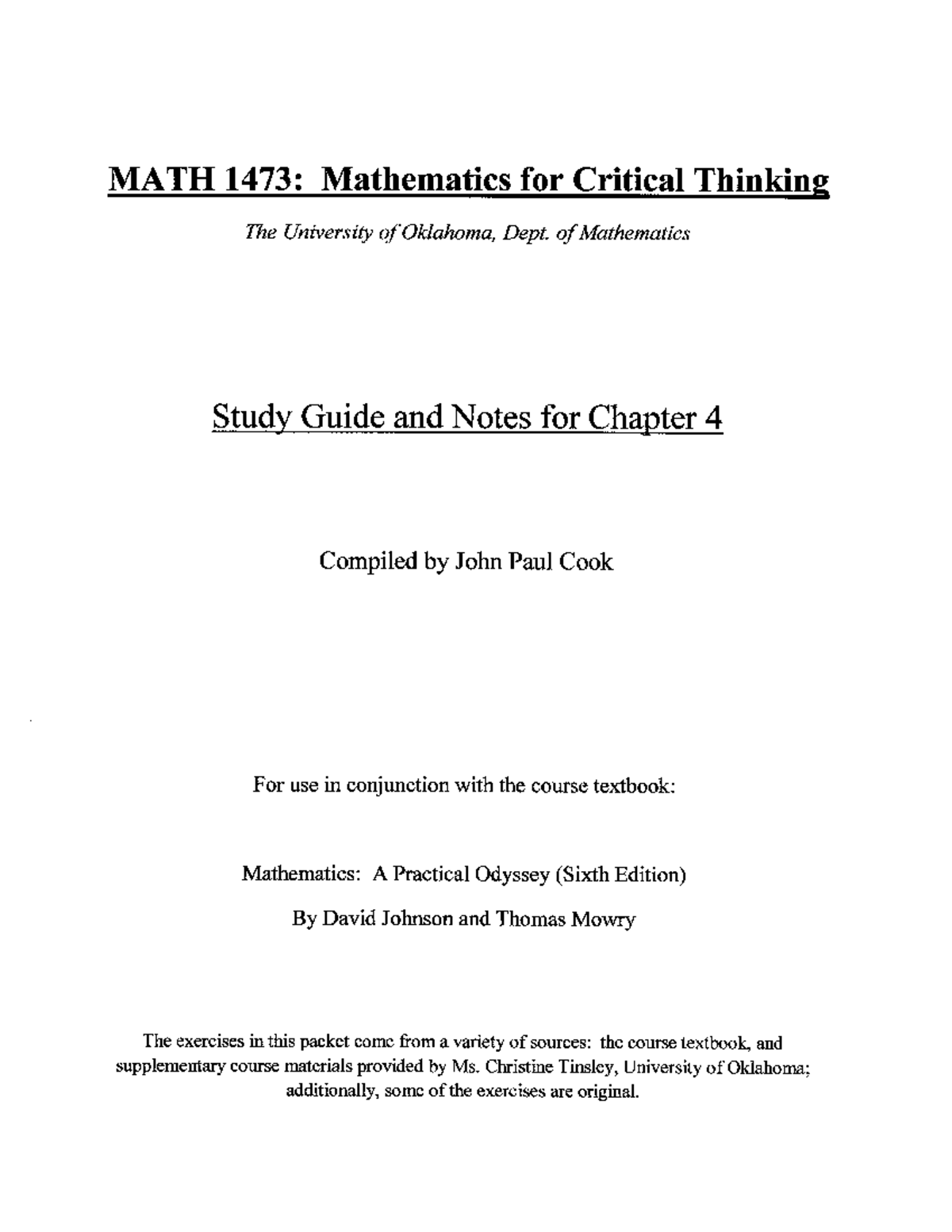 Math 1473 2010 study guide and notes for chapter 4 - MATH 1473 ...