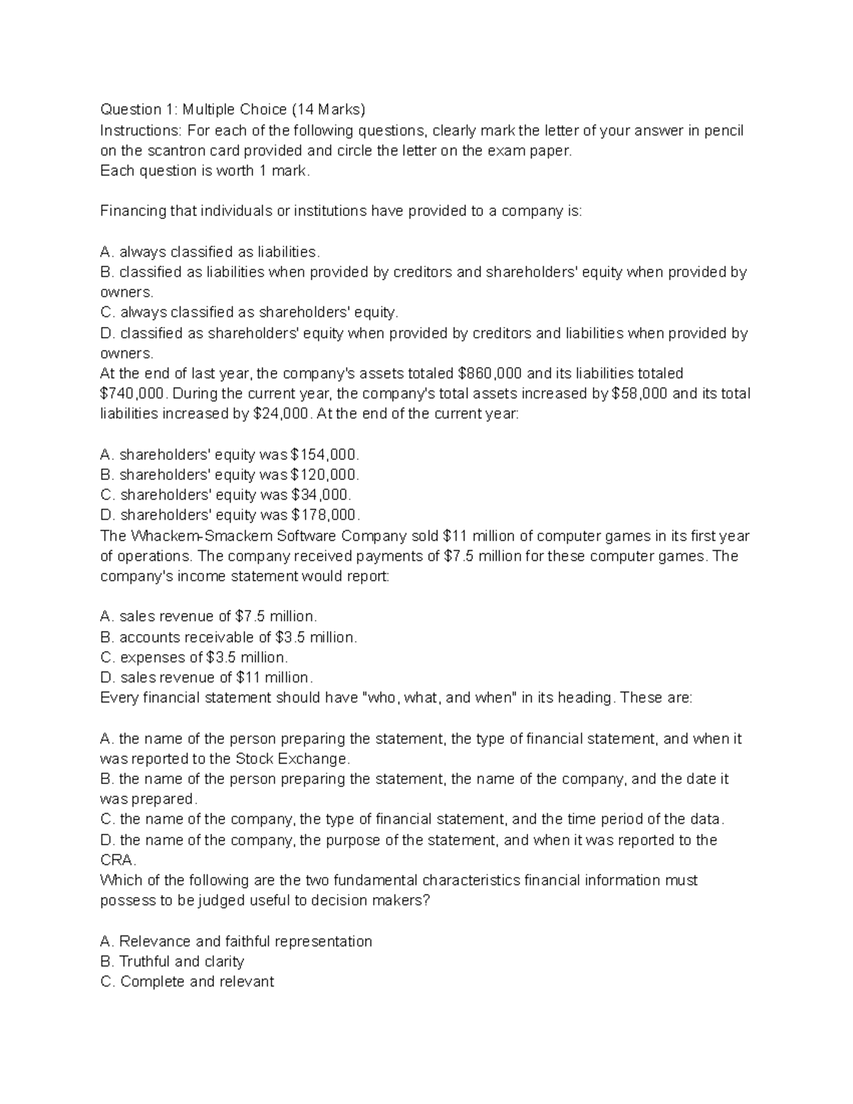 BU127 Midterm Exam Review: Key Concepts & Practice Questions - Studocu