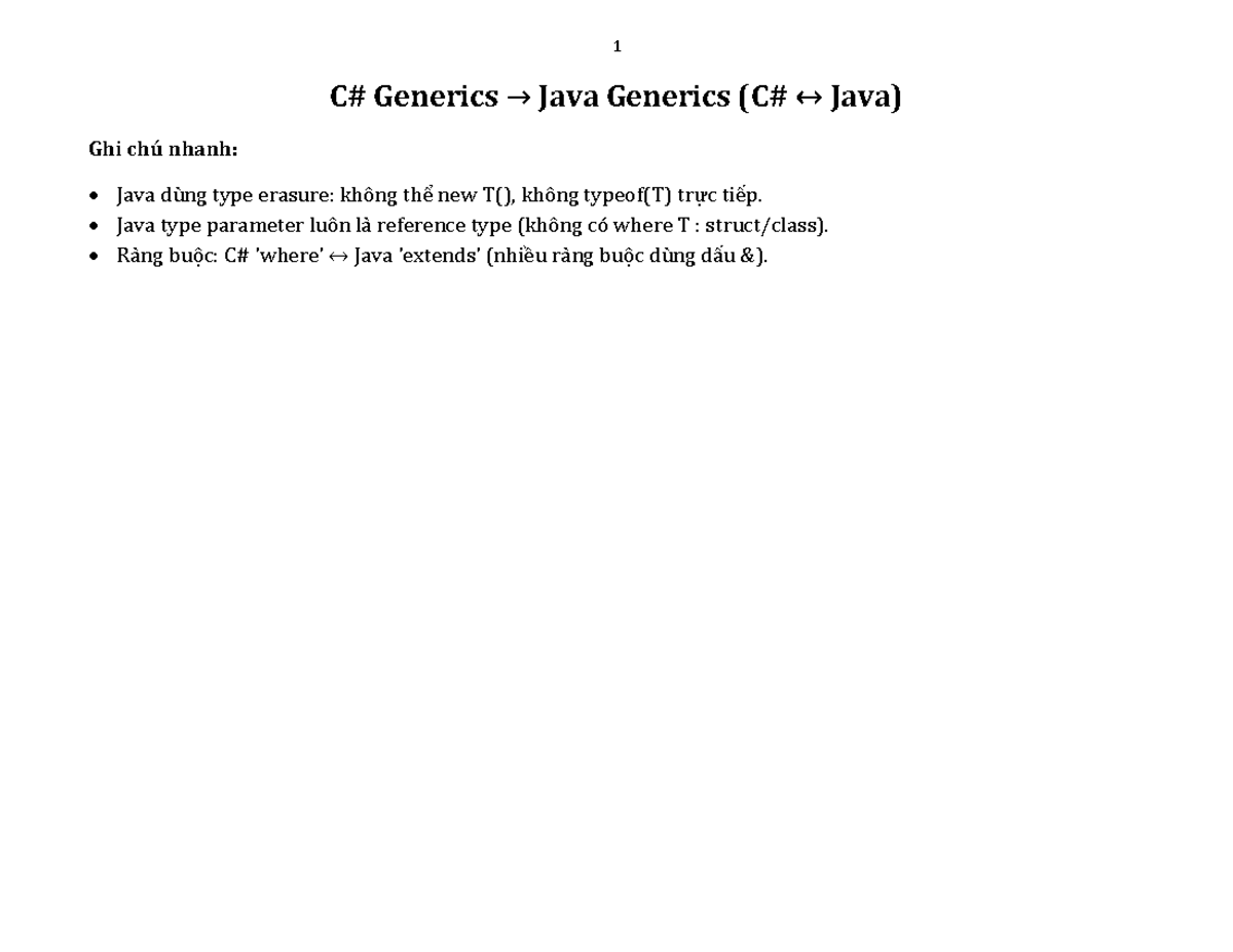 CSharp Generic to Java: Understanding Type Parameters and Constraints ...