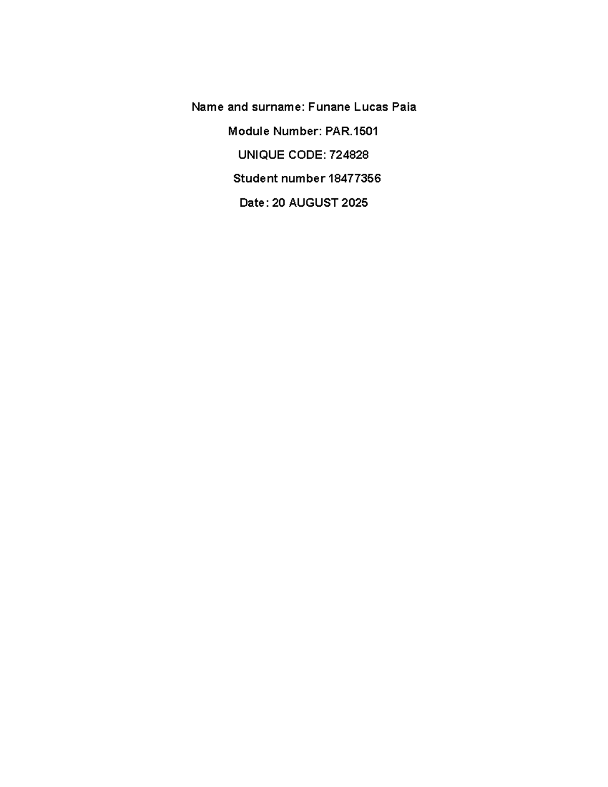 Paralegal Studies PAR.1501 Assignment Overview and Insights - Studocu