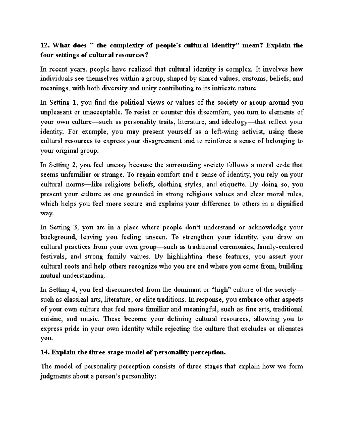 12 - Understanding Cultural Complexity and Communication for Final Exam ...