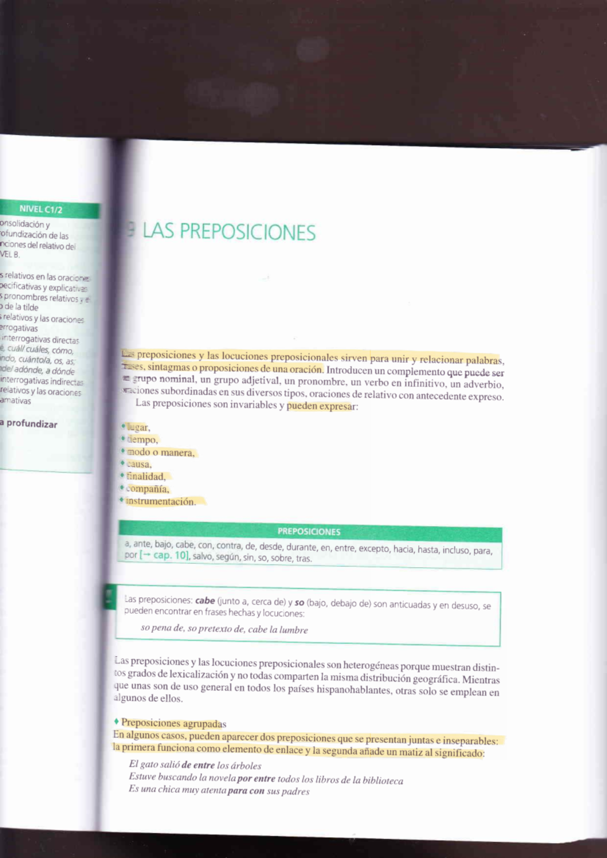 Reglas de Preposiciones: Uso Correcto y Ejemplos (ESP 101) - Studocu