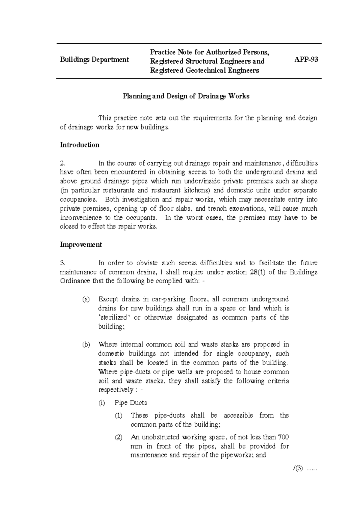 APP093 - Practice Note for Drainage Works Planning and Design - Studocu