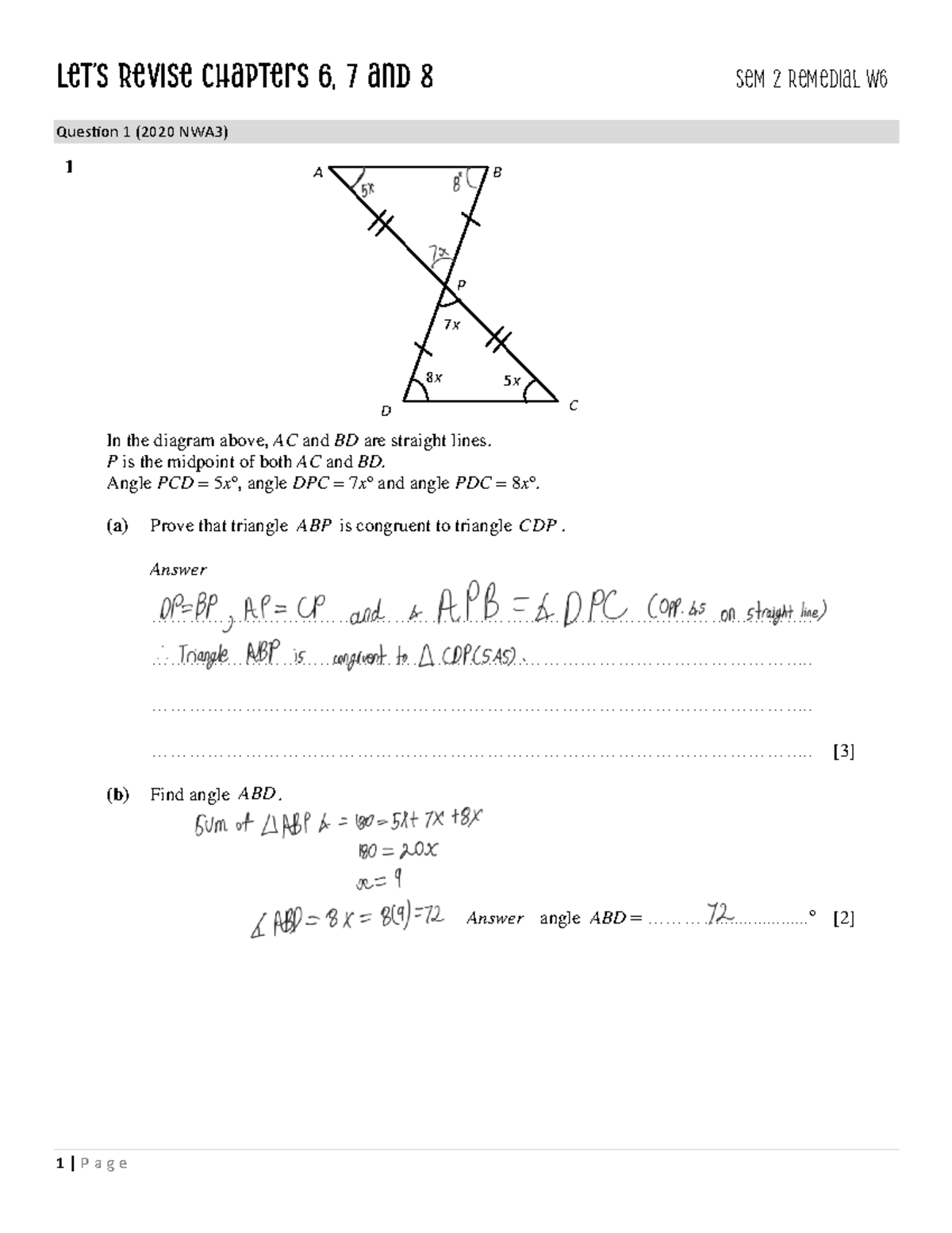 3E SEM 2 Remedial W6 Questions on Chapters 6, 7, and 8 - Studocu