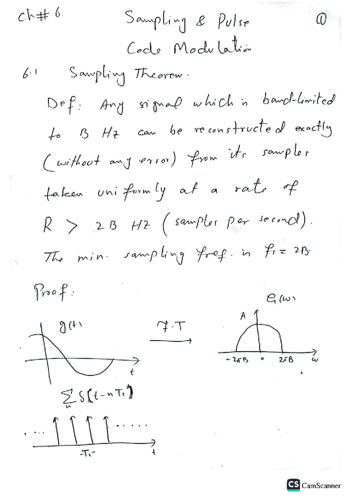 Notes on sampling pulse code modulation (PCS) - Studocu