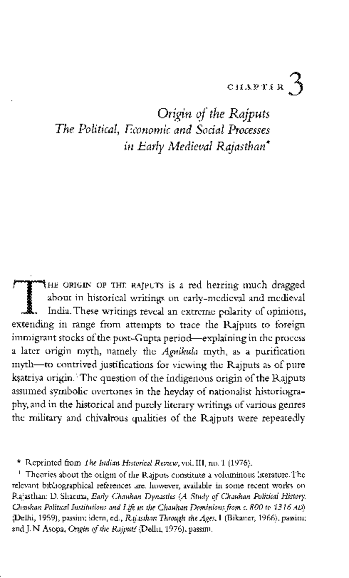 BDC- Origin of Rajputs - material - CHAPTER 3 Origin of the Rajputs The ...