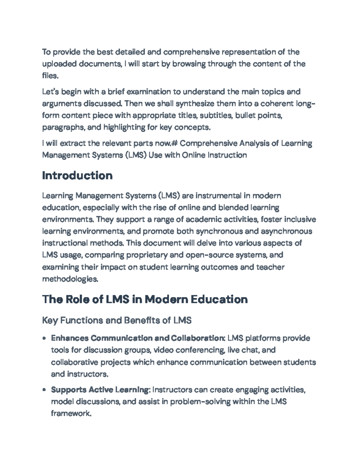 Comprehensive Analysis of Learning Management Systems (LMS) in ...