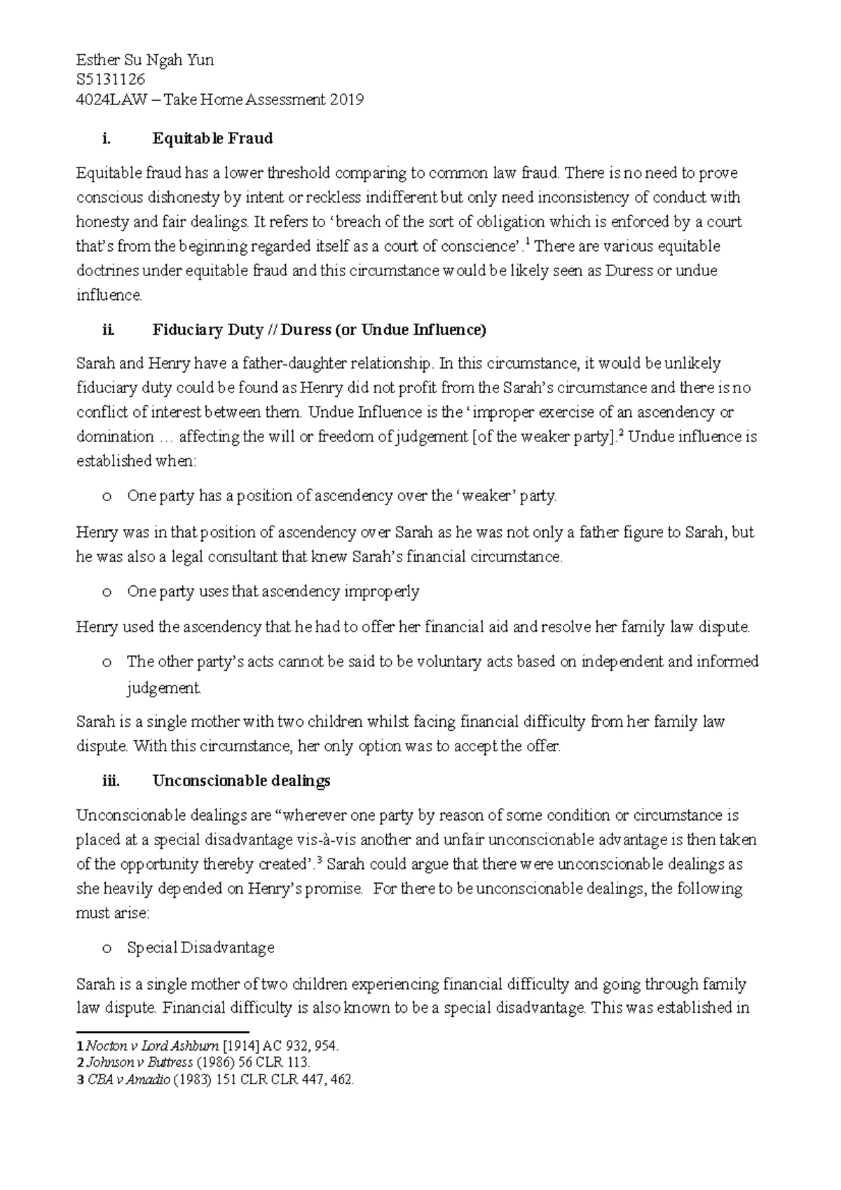 Equity and Trusts 7724:4024LAW Assessment 2 Suggested Answers (2023 ...